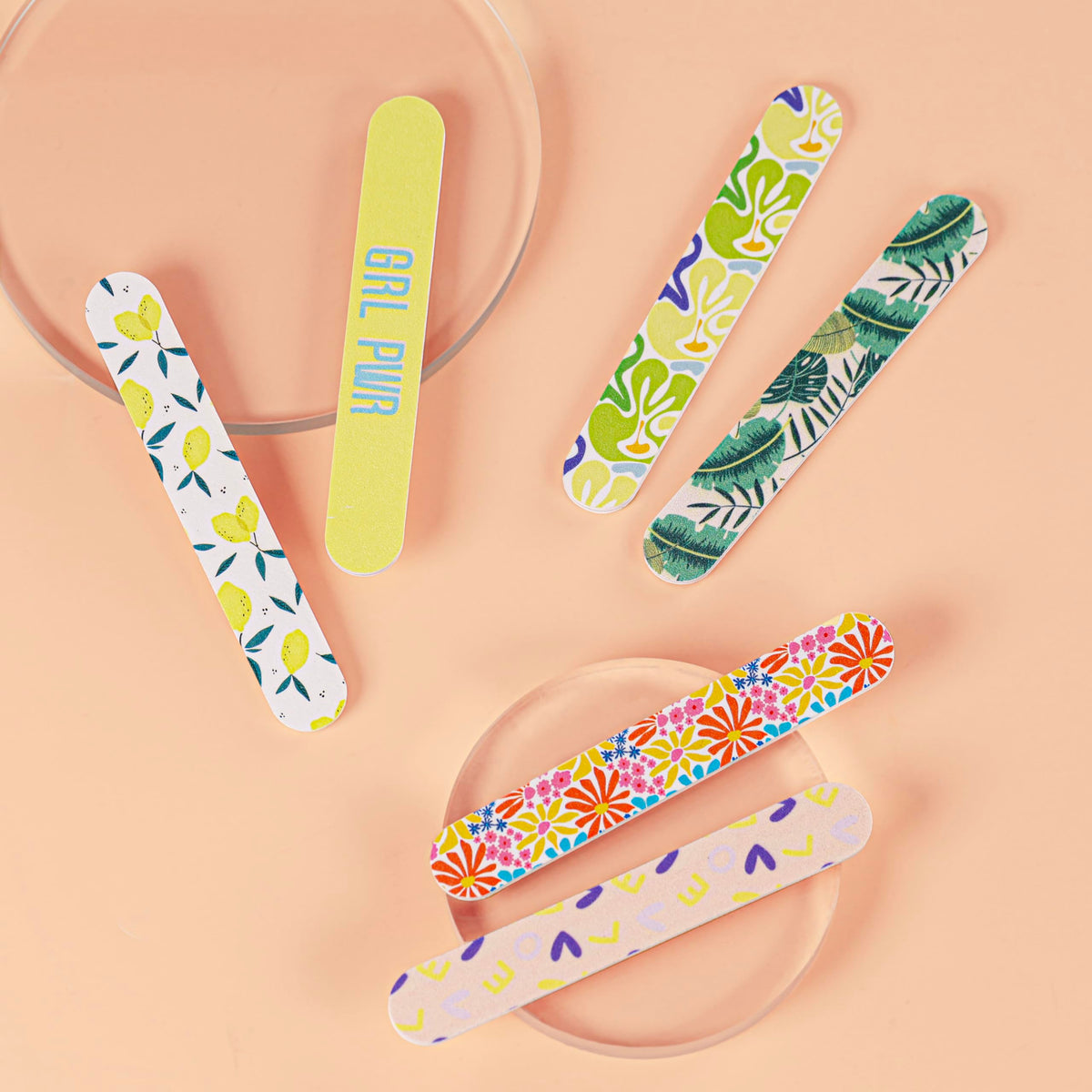 ZMOI Limas de Uñas Profesionales Medianas, 6 Limas de Doble Cara de Grano Medio Y Fino para Uñas Naturales Y Acrílicas. Limas para Alisar Y Refinar Uñas (Paquete de 1)