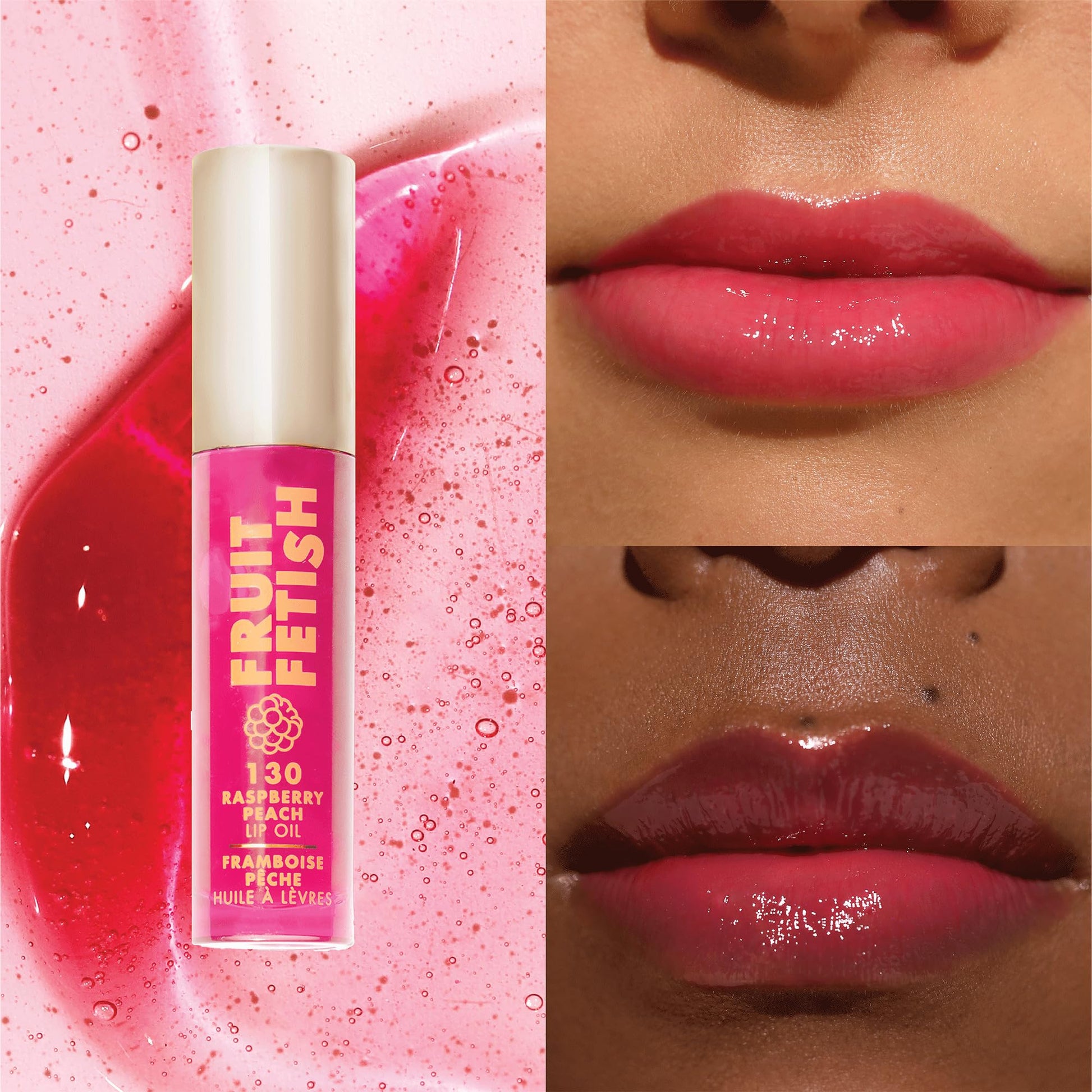 Gloss Hidratante Milani Tono Raspberry Peach para Labios