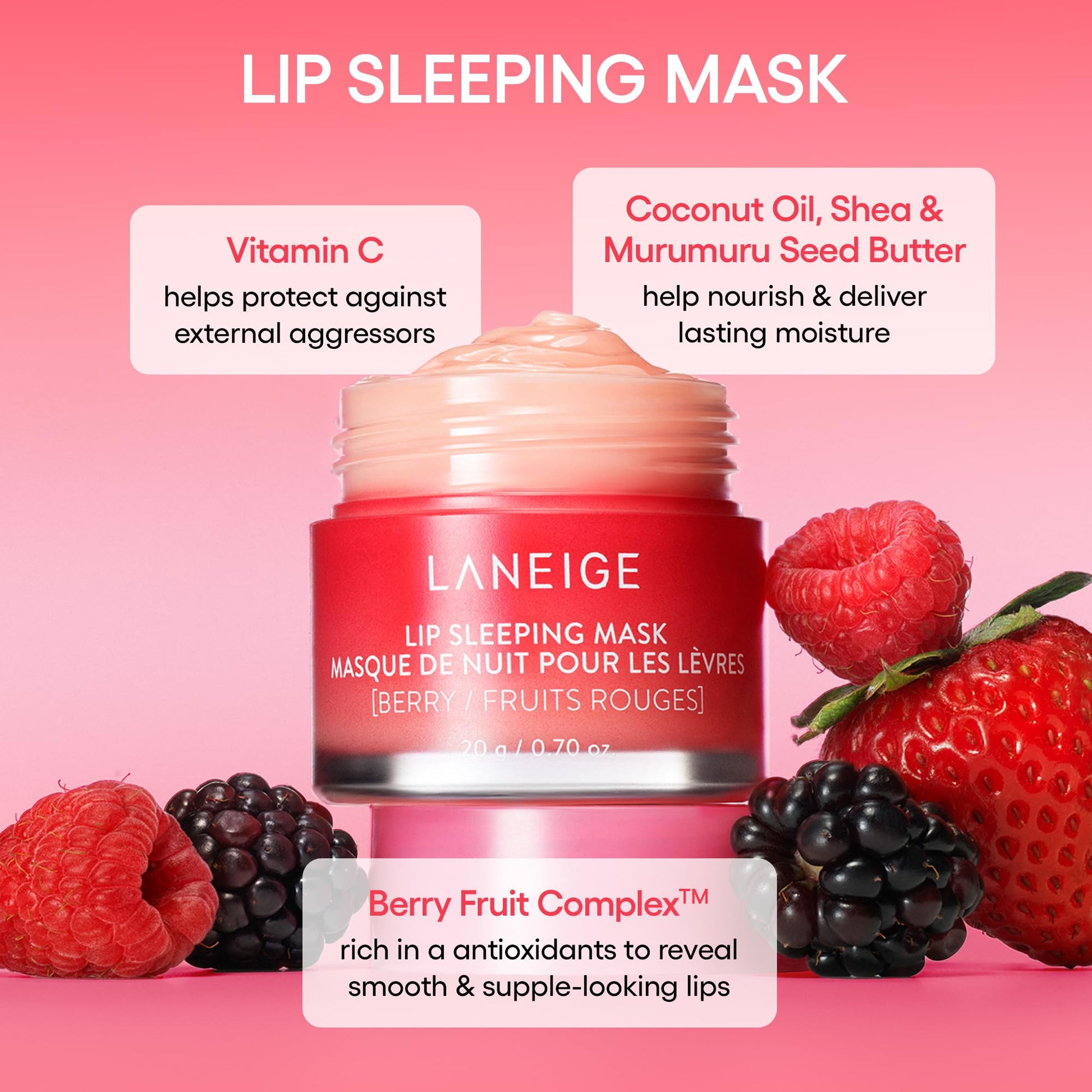 LANEIGE Lip Sleeping Mask Vanilla (Mascarilla De Noche Para Labios)