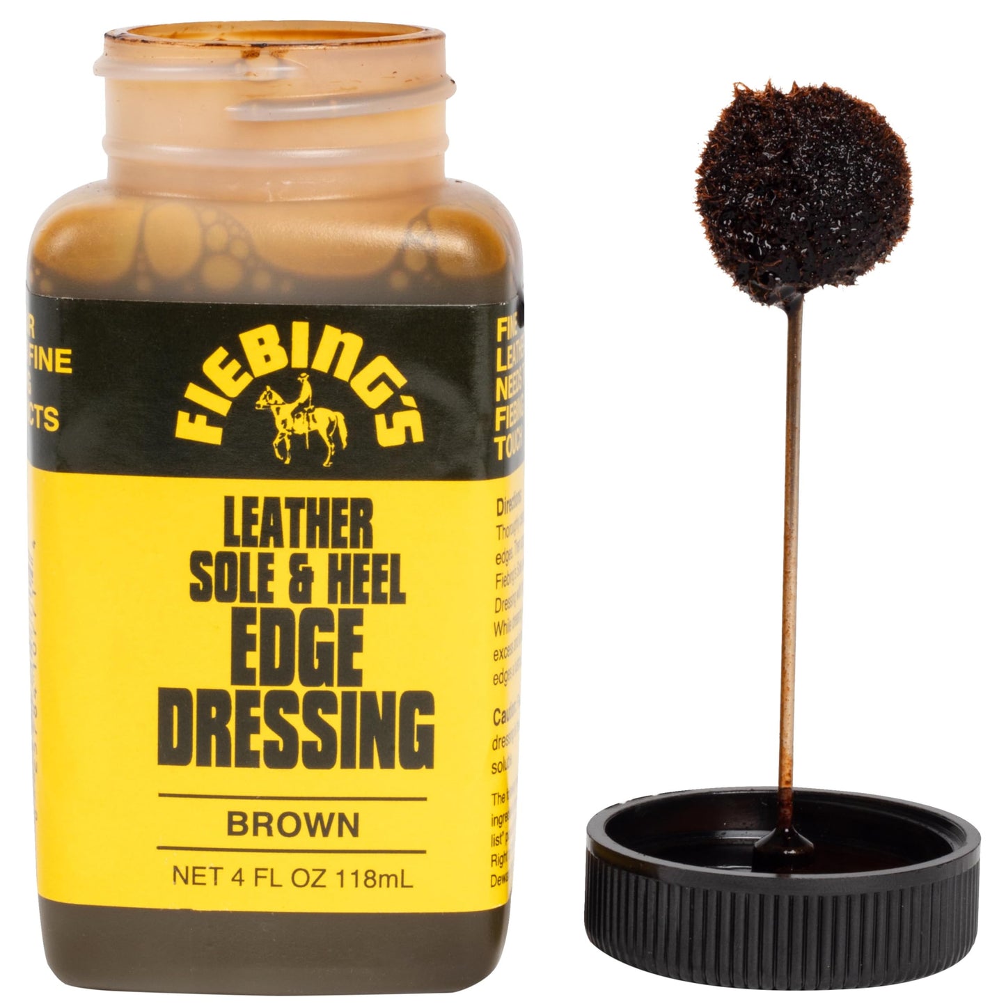 Fiebing's Leather Sole & Heel Brown Edge Dressing, 4 Oz. - Gloss Shoe Dressing