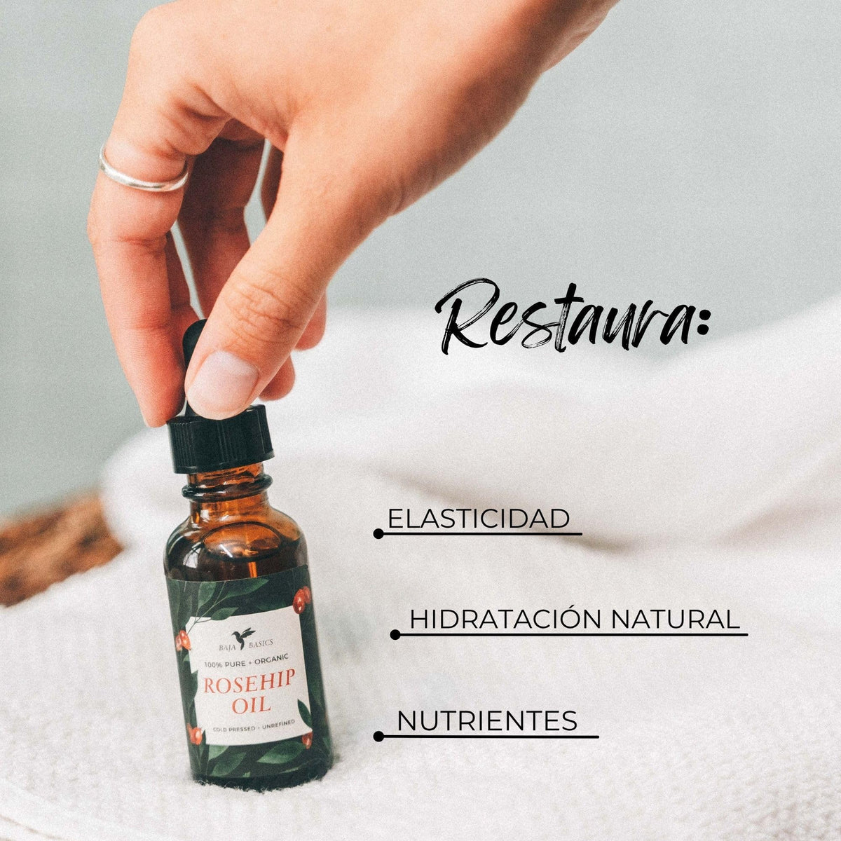 Aceite Rosa Mosqueta Facial 30 ml - Rosehip Seed Oil - Puro, Prensado en Frio, Sin Refinar, Natural, Antienvejecimiento, Hidratante para Piel Seca o Sensible, Rostro, Cuerpo, Cabello y Uñas