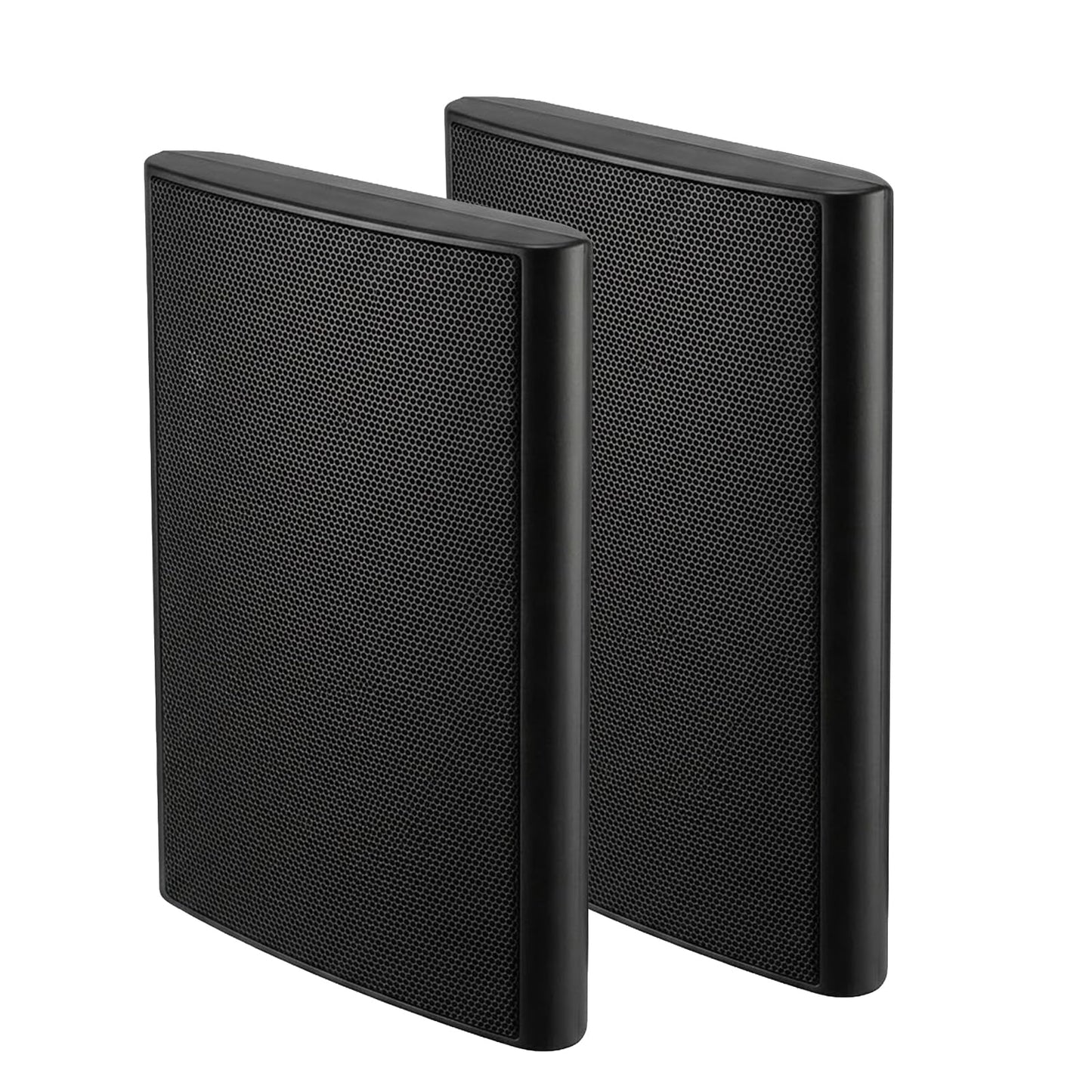 STUDIOFINIX Altavoces de montaje en pared ultra delgados de 5.25 pulgadas, 240W, 8 Ohm, altavoces pasivos para cine en casa, para interiores, para dormitorio, cocina, sala de estar, negro (par)
