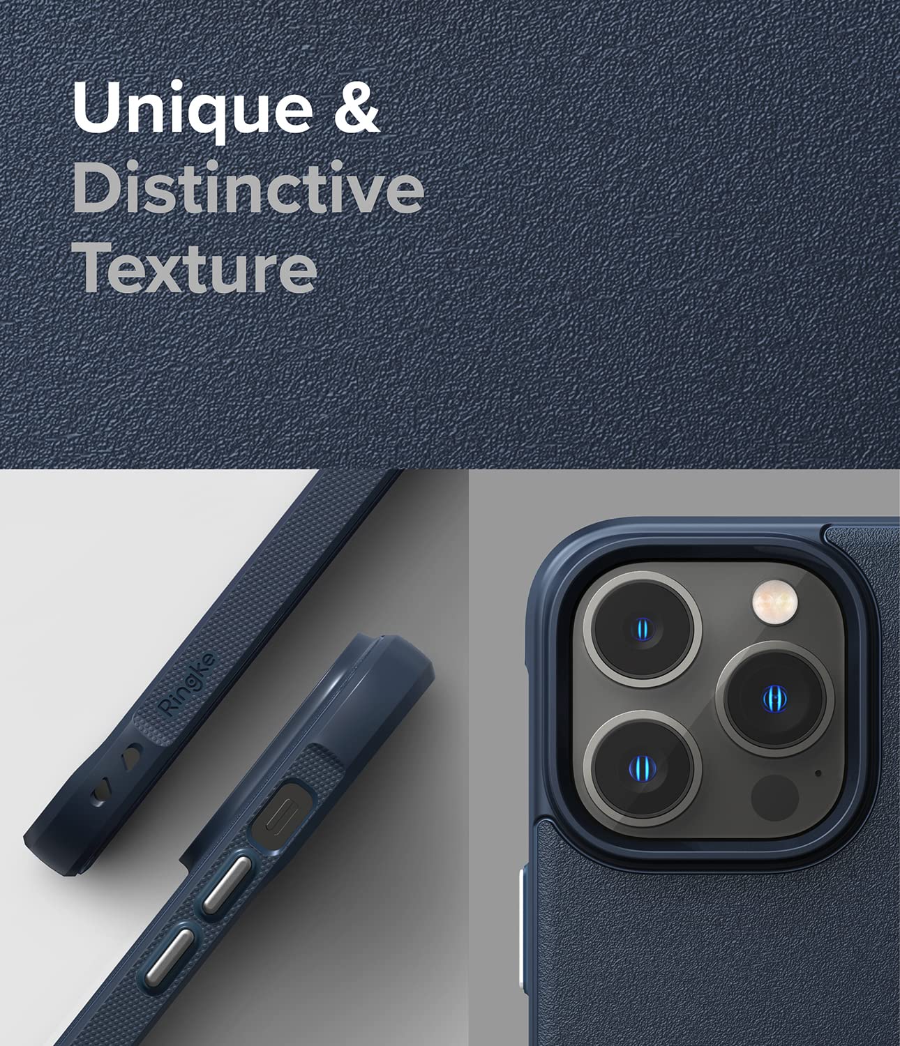 Funda iPhone 14 Pro Ringke Navy Antideslizante Anti Huella Dactilar
