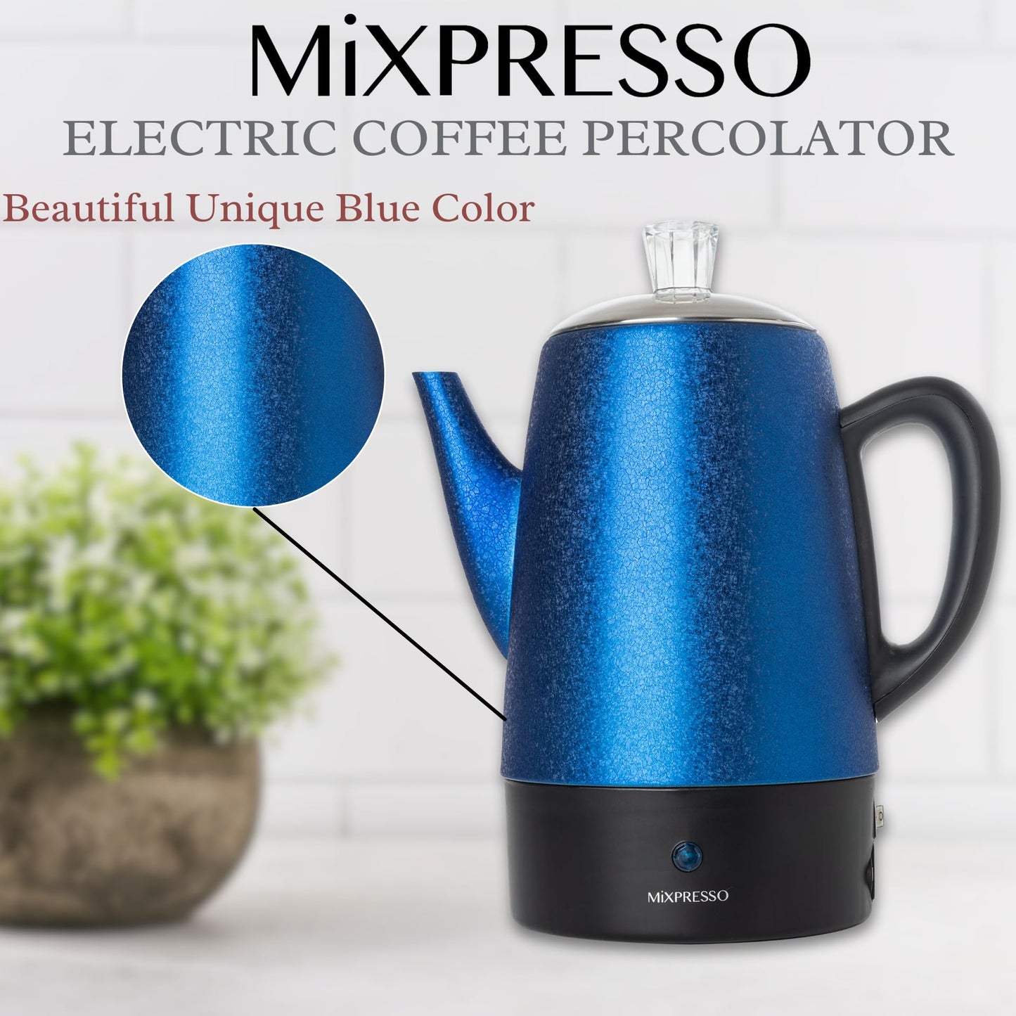 Cafetera Eléctrica Mixpresso Acero Inoxidable con Función de Mantener el Calor