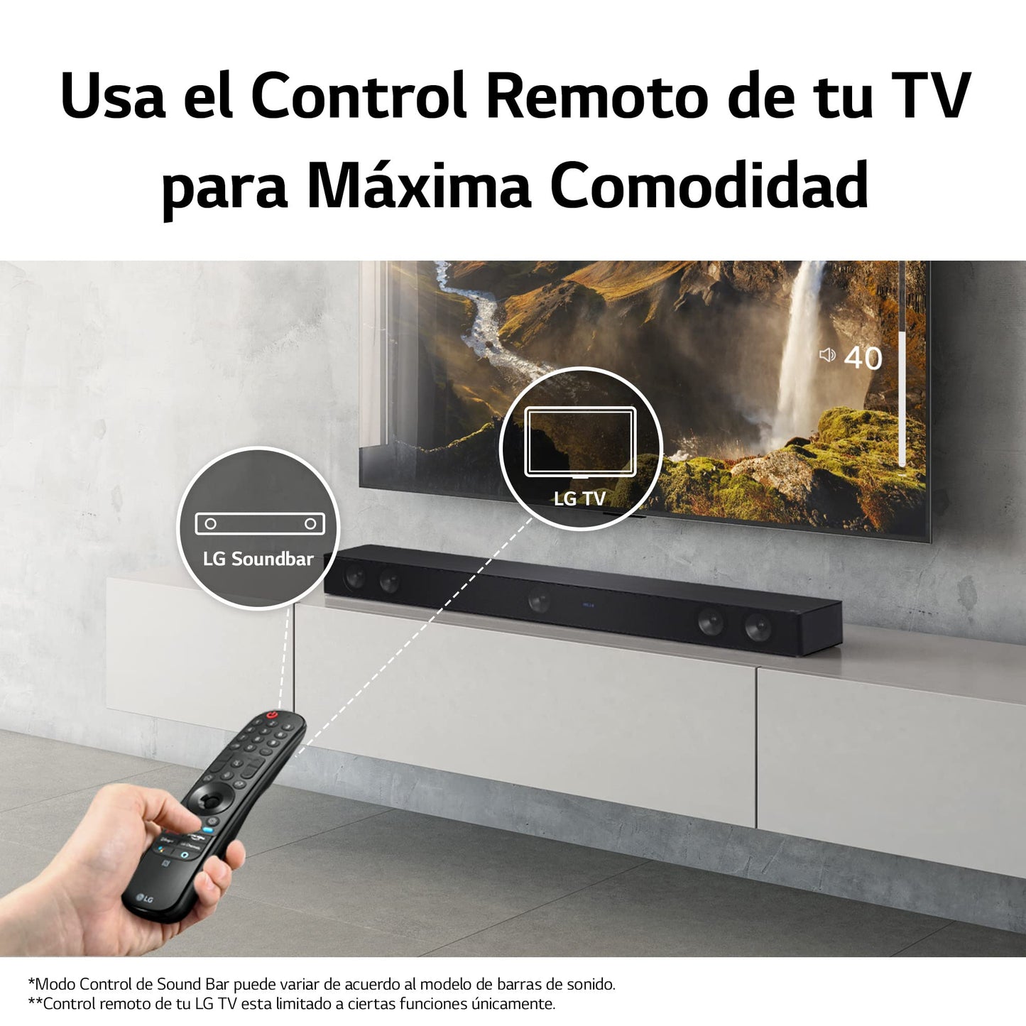 LG Soundbar SH7Q | 5.1ch y 800W de Potencia | AI Sound Pro y Subwoofer Inalámbrico | Wow Interface TV | DTS Virtual:X
