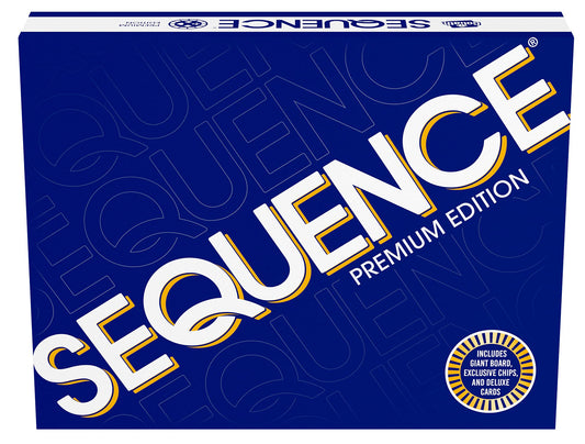 Goliath Sequence Premium Edition - Impresionante Juego con Tablero Gigante (20.4 x 26.2 Pulgadas), fichas exclusivas y Tarjetas de Lujo, Azul, para Edades de 7 años en adelante