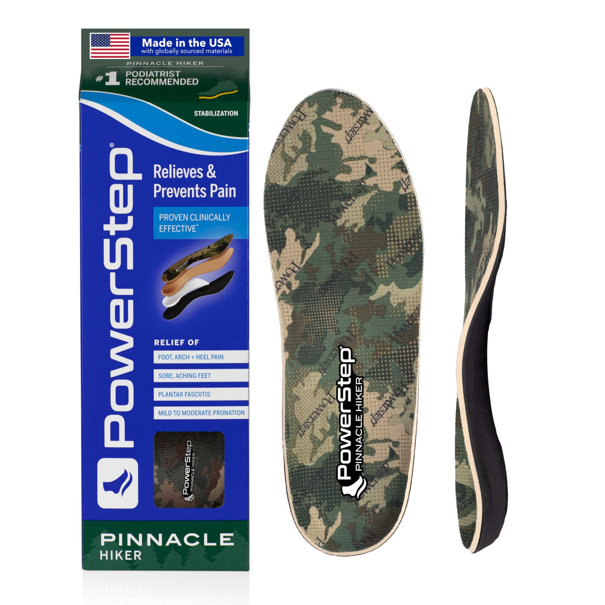 Plantillas para Botas de Senderismo Powerstep Camo para Adulto Unisex
