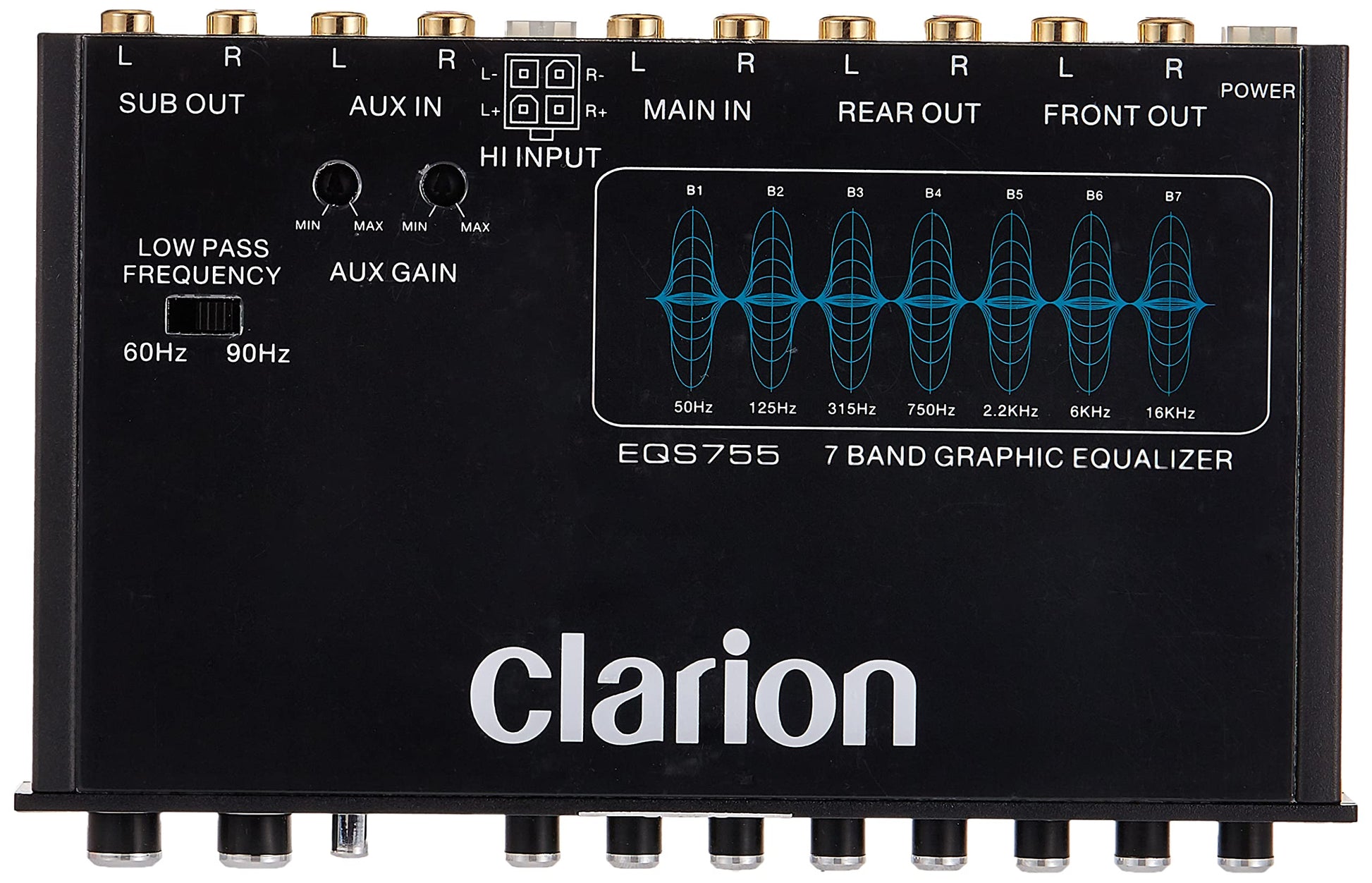 Clarion EQS755 Ecualizador Gráfico de 7 Bandas