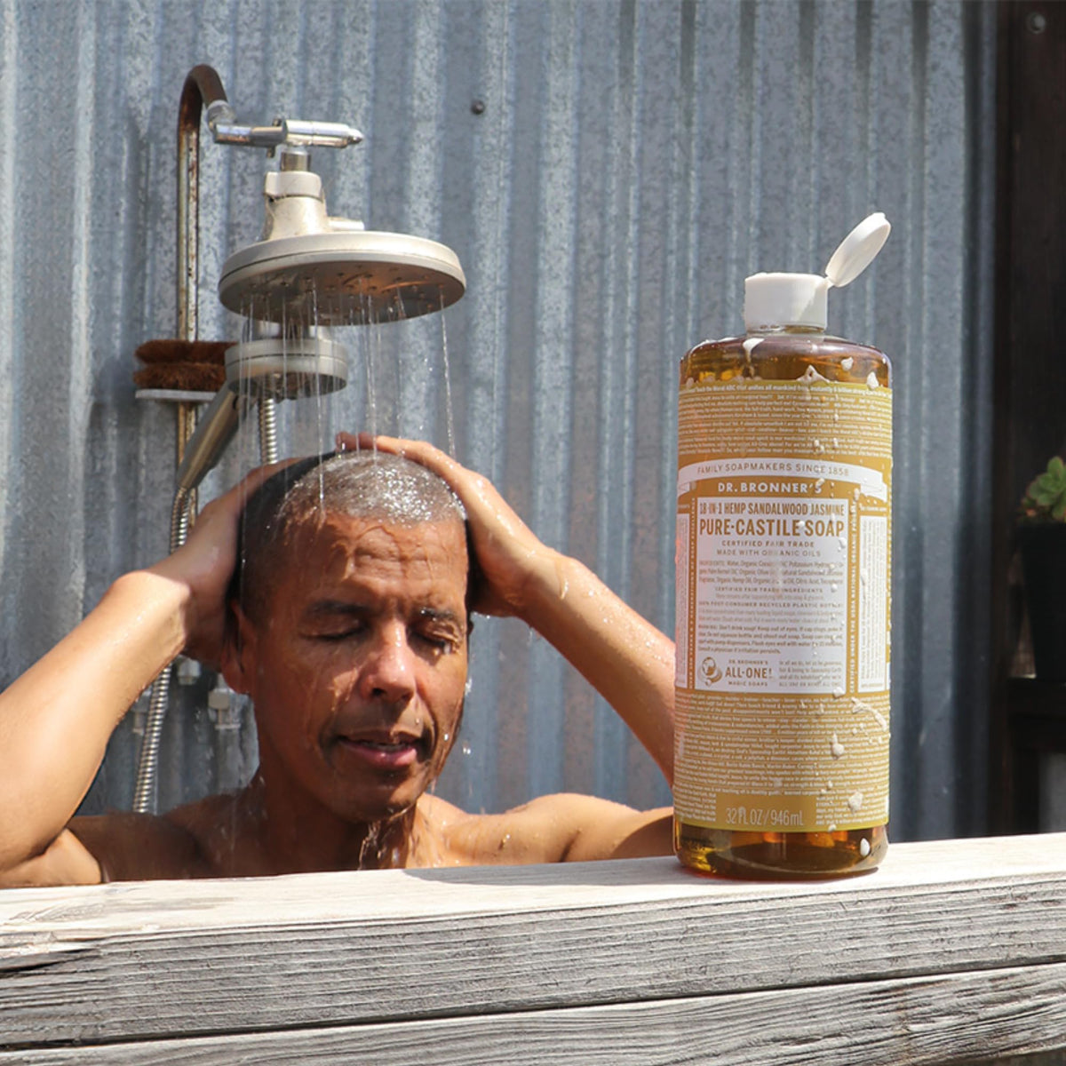 Dr. Bronner's | Jabón de castilla orgánico, ideal para todo el cuerpo, fórmula concentrada, hidratante - con aceite de Sándalo y Jazmín 3.8 L