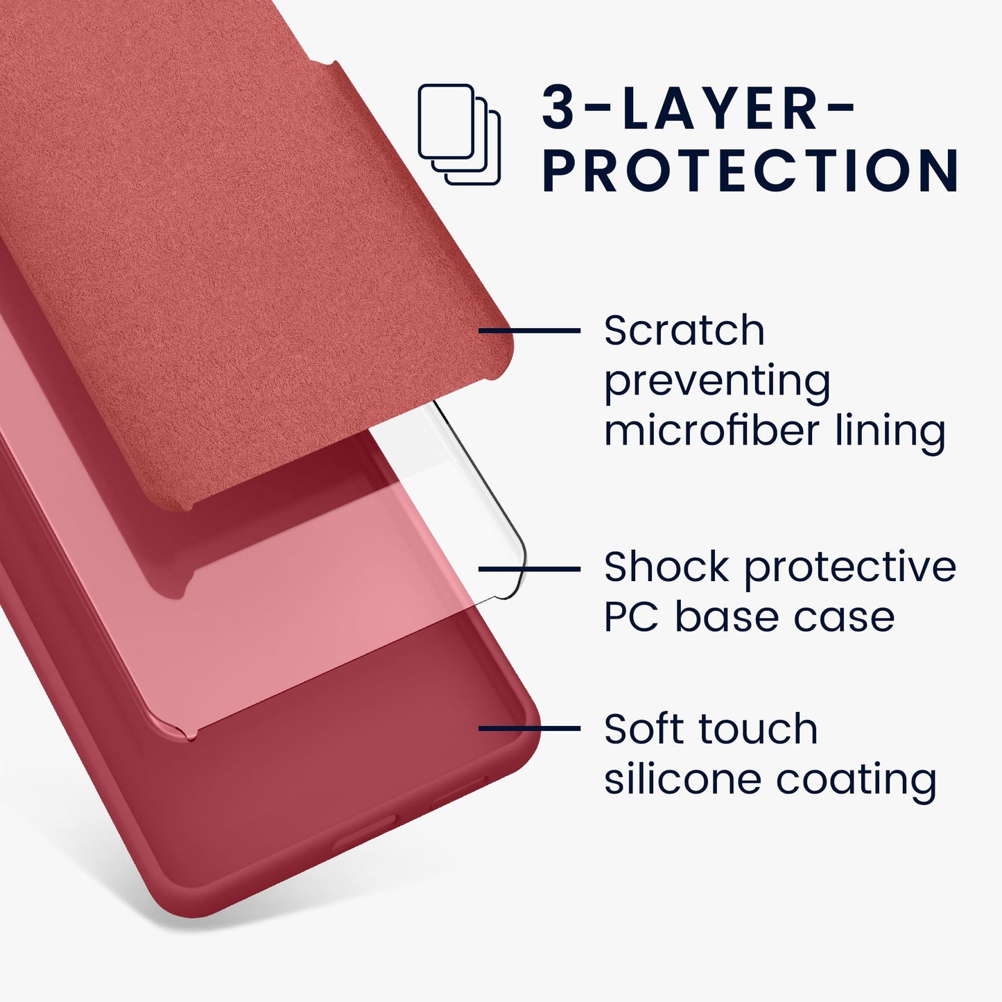 kwmobile Carcasa Compatible con Google Pixel 7a Funda - Case TPU y Silicona antigolpes - Apto Carga inalámbrica - Rosa Oscuro