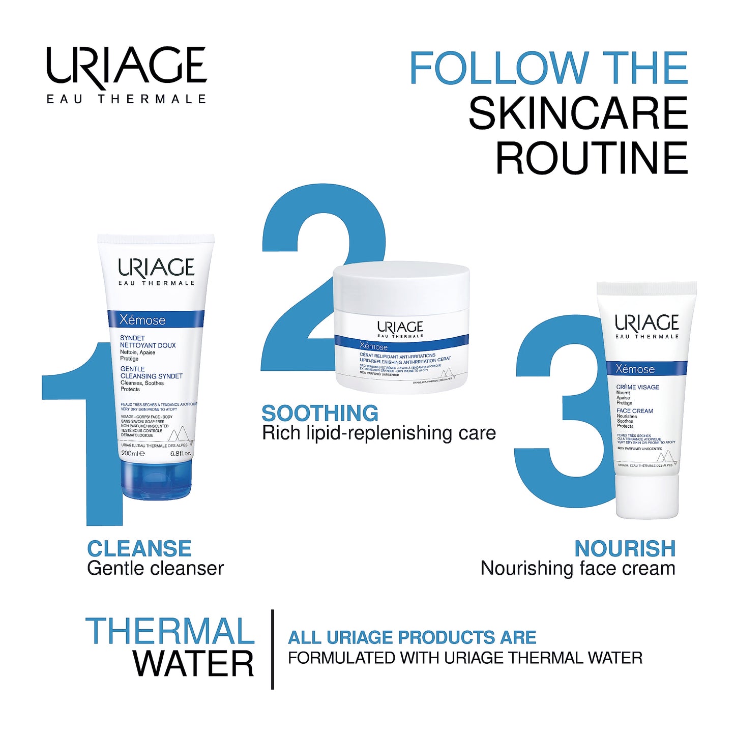 Uriage tubo de 200ml Uriage Xemose Syndet limpiador suave