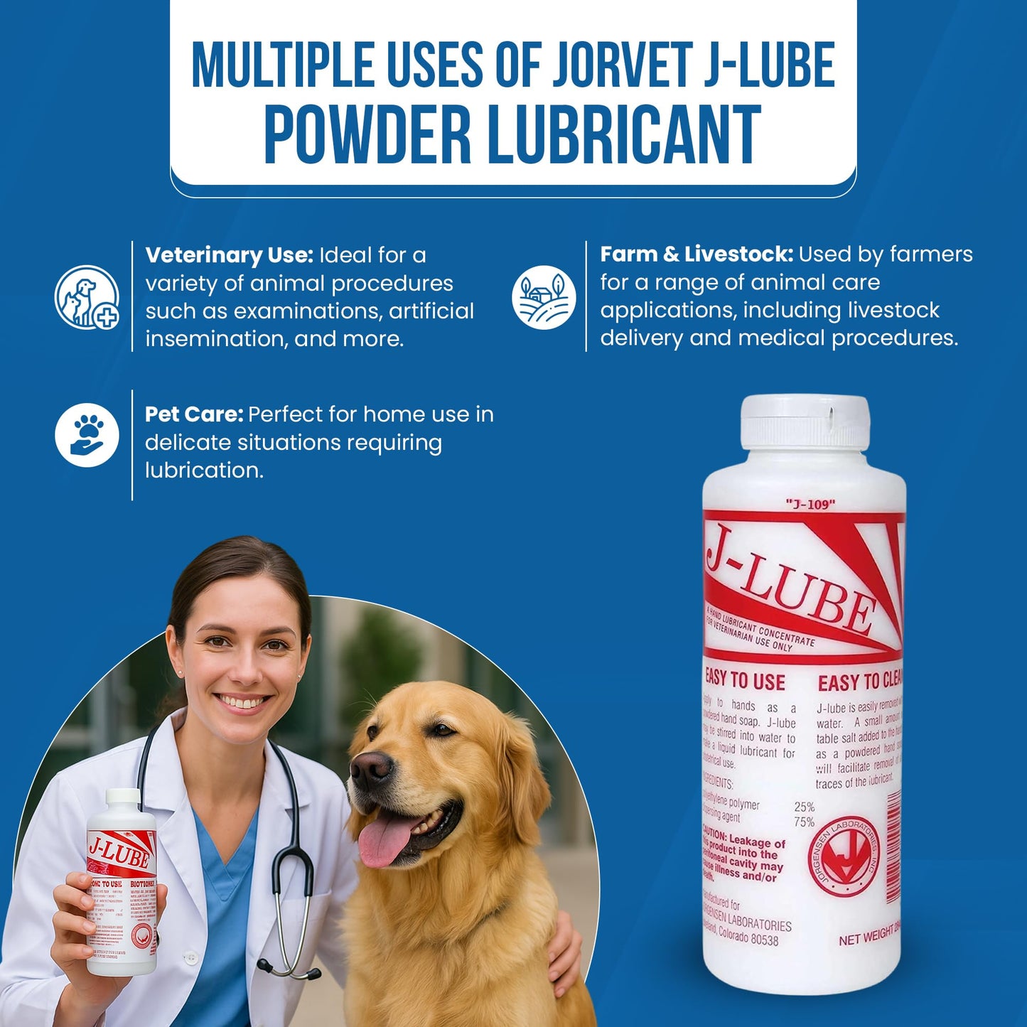 Lubricante en Polvo JorVet J-Lube OB 10 Onzas