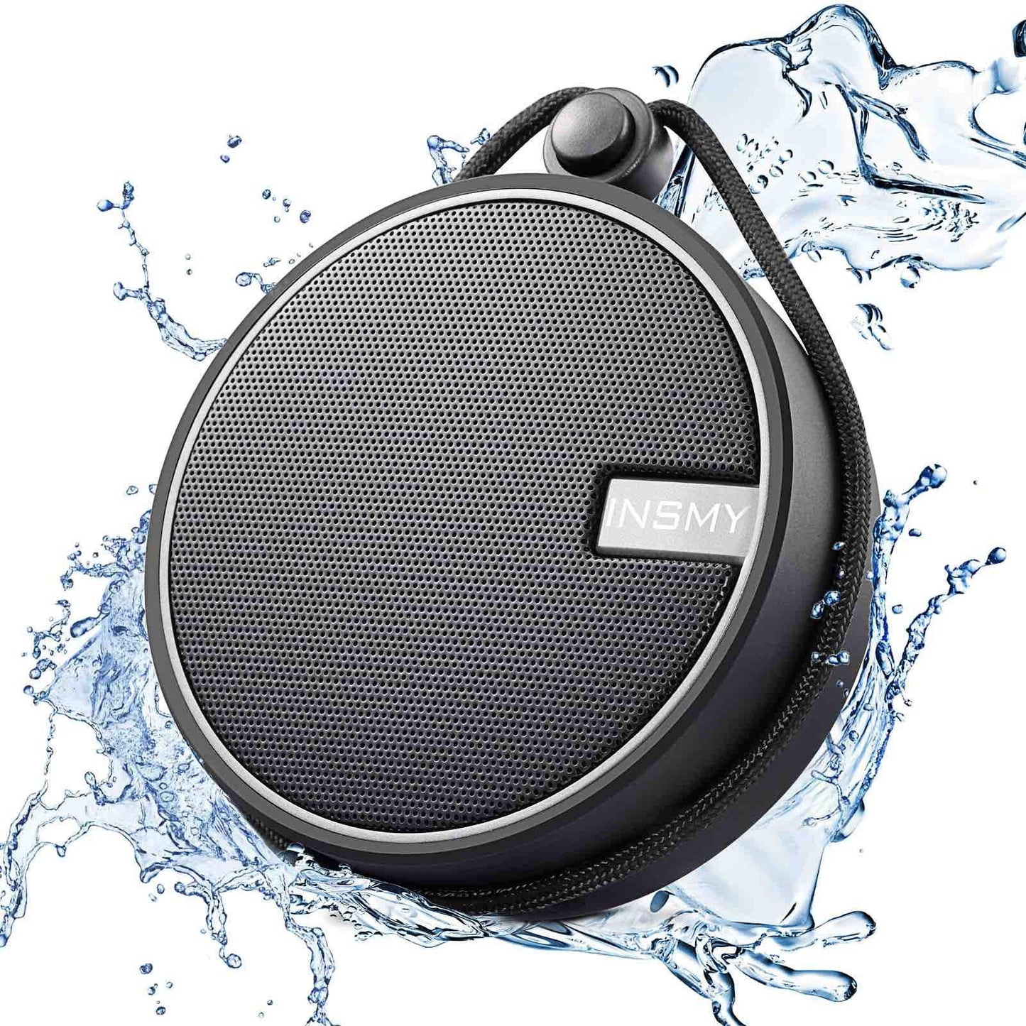 INSMY C12 IPX7 Waterproof Shower Bluetooth Speaker, Portable Small Speaker, Speakers Bluetooth Wireless Loud Clear Sound, Support TF Card Suction Cup for Outdoor Kayak Canoe Beach Pool Gift