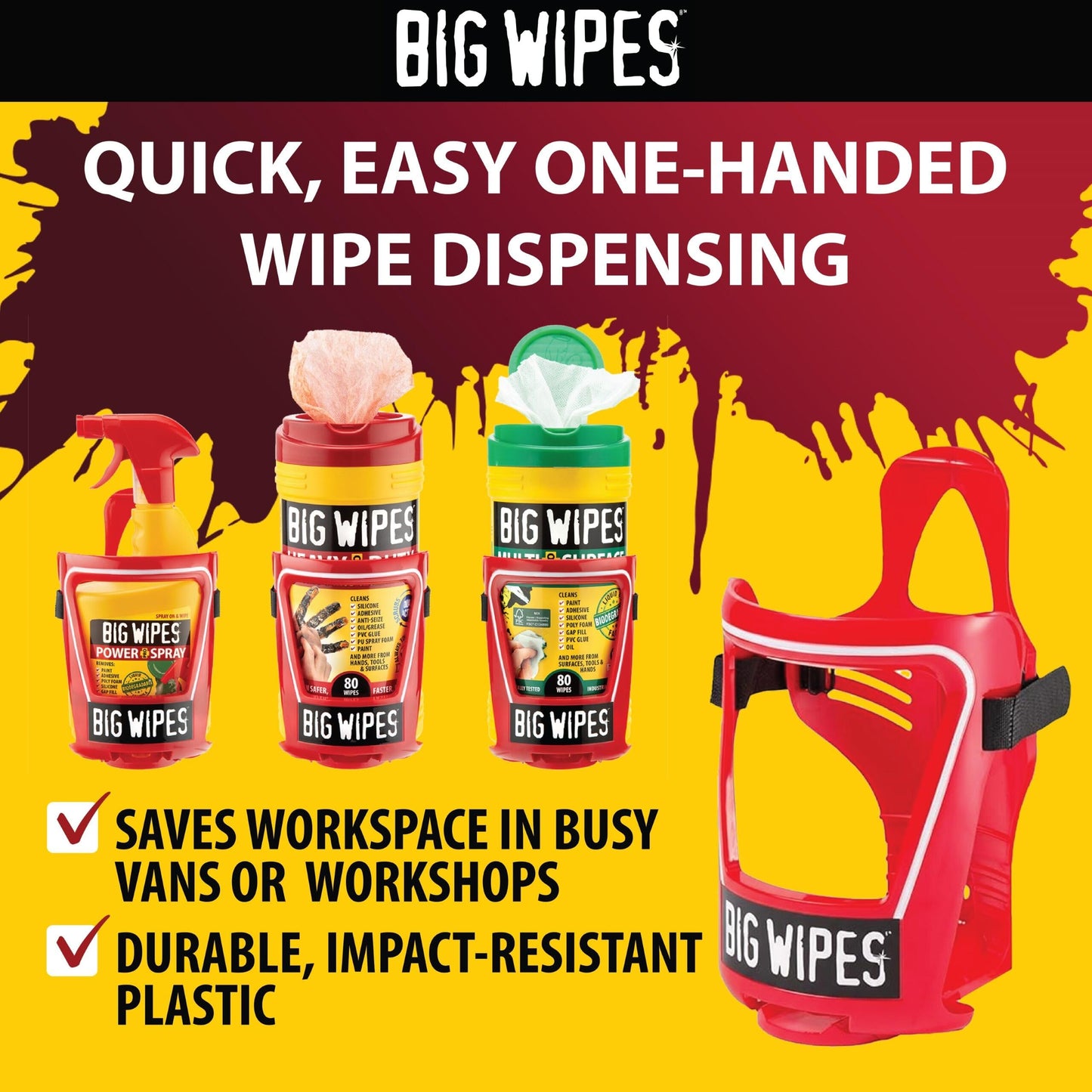 BIG WIPES The CAGE - Soporte de pared y furgoneta 2421-0000