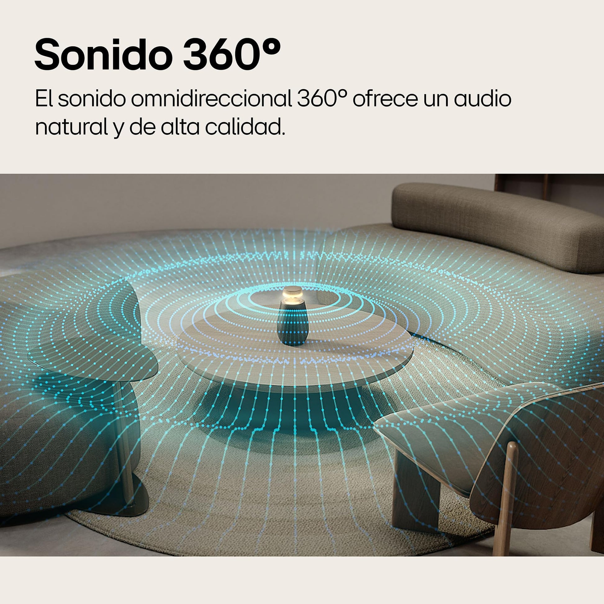 LG xboom 360 XO2TBE | Bocina Bluetooth Omnidireccional | Sonido 360° Patentado | Panel táctil | 15 hrs de Batería | IP55 Resistencia al Polvo y Lluvia Moderada | Iluminación | Color Beige