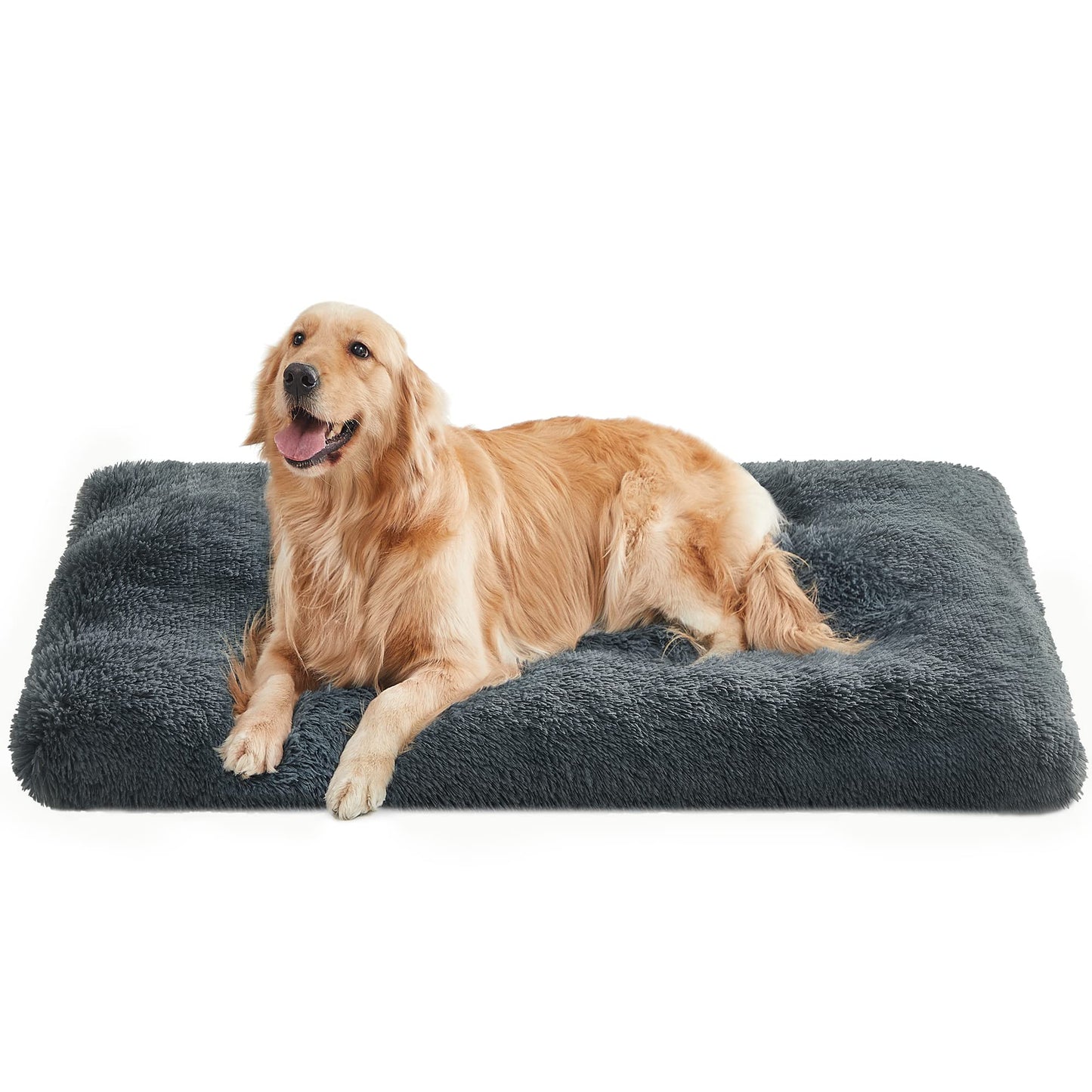 Feandrea Cama para Perros, Sofá para Mascotas, 122 x 74 cm, Lavable a Máquina, con Cojín, Gris Oscuro MPGW204G02