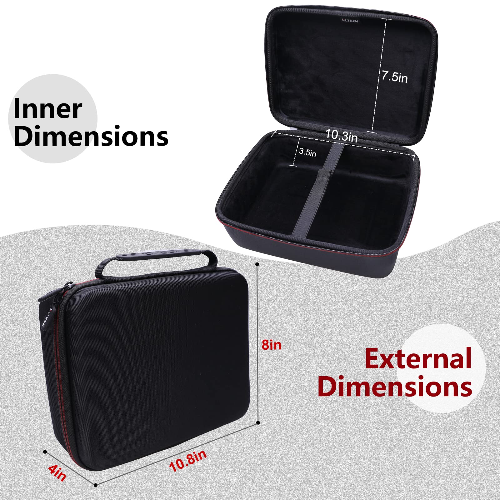 LTGEM - Funda para proyector compatible con ELEPHAS BL128 Mini proyector 2024 actualizado (interior: 9.8 x 7 x 3.5 pulgadas), solo funda