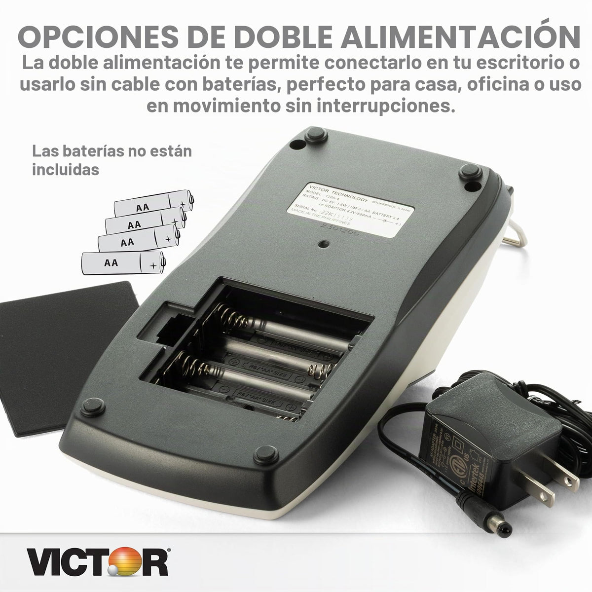 Victor 1205-4 - Calculadora de impresión portátil de 12 dígitos, Color