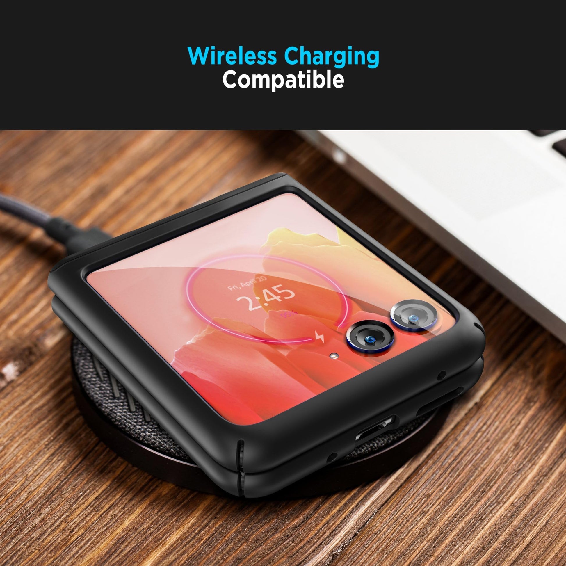 Funda con bisagra 2 en 1 para Motorola Razr Plus 2024 con protección de visualización y clip de funda, bolsa de nailon balístico para teléfono (se adapta a Moto Razr 50 Ultra)