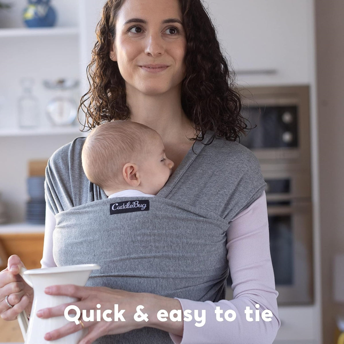 Cuddlebug Portabebés de envoltorio - Portabebés manos libres - Portabebés suaves y elásticos - Portabebés de recién nacido a niño pequeño 3-16 kg - Talla única - Salud para las caderas (Menta)
