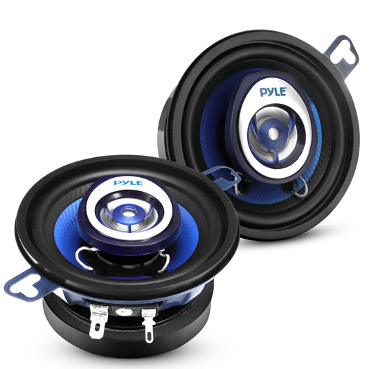 Altavoces Estéreo de Coche PYLE Azul Universales de 2 Vías 120 W 3.5 Pulgadas