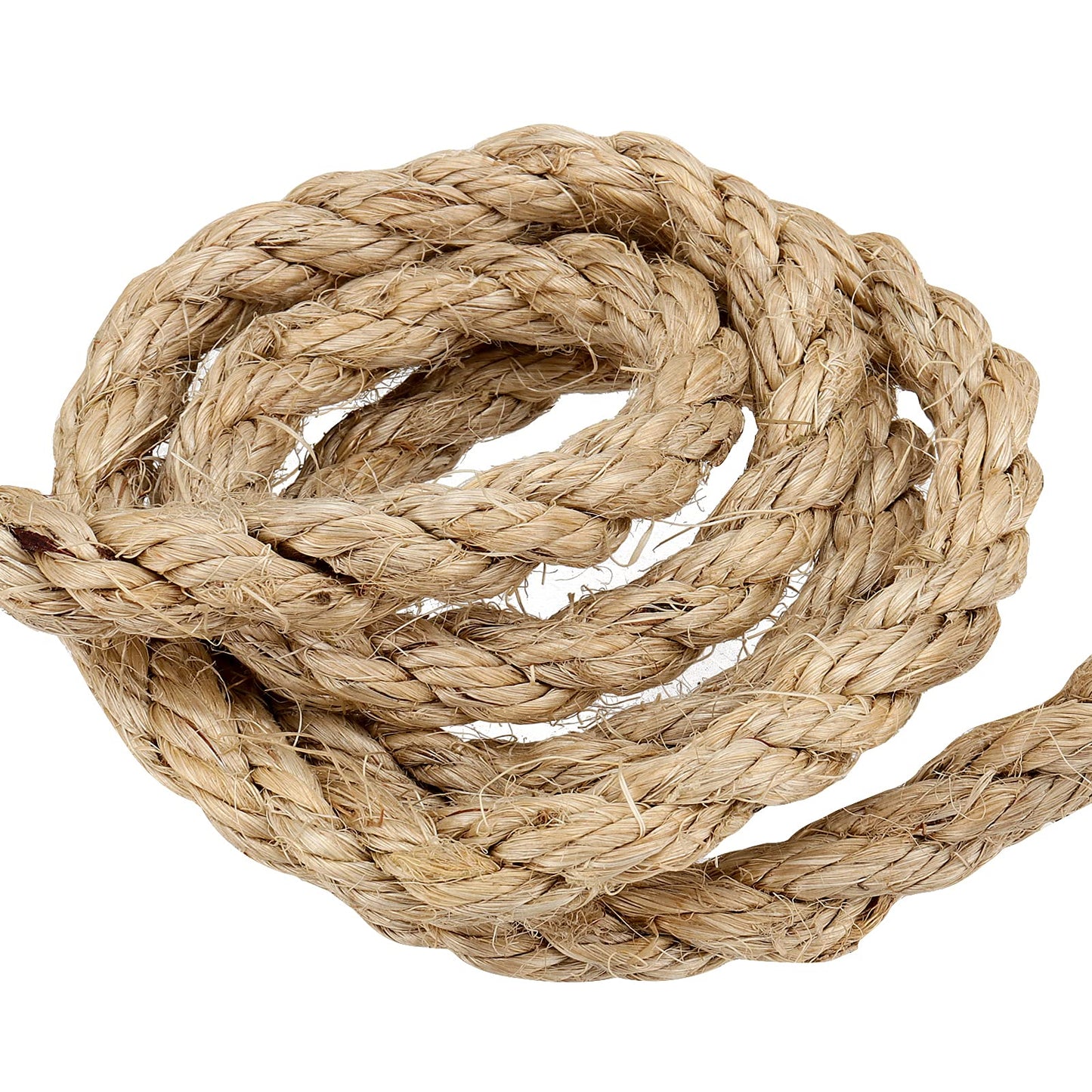 MAAIGU Cuerda de sisal de 1/2 pulgada, cuerda de sisal trenzado de 100 pies para reparación, recuperación de poste rascador de gato, agrupamiento, decoración, colgar en la pared, amarre
