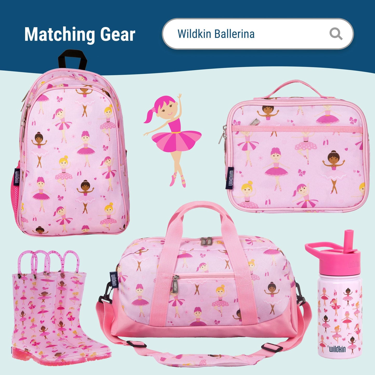 Wildkin - Funda de algodón para Siesta para niños, Suave, Cosida en Solapa, Duradera y se Adapta a Alfombrillas de Vinilo de 1.5 Pulgadas, Bailarina