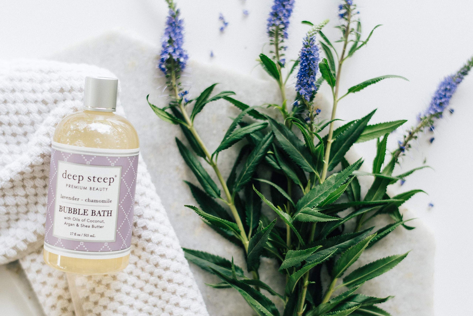 Deep Steep Bubble Bath, Lavender Chamomile, 17.5 Ounce