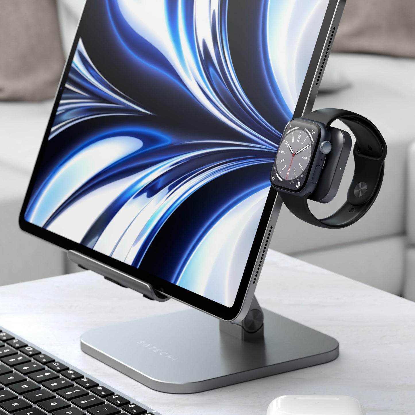 SATECHI Cargador para Apple Watch USB C [Certificado MFi] Cargador portátil para Reloj: Compatible con Apple Watch Ultra y SE (3-1), Apple Watch Series (11-1) y AirPods (3/2) (Cable no Incluido)