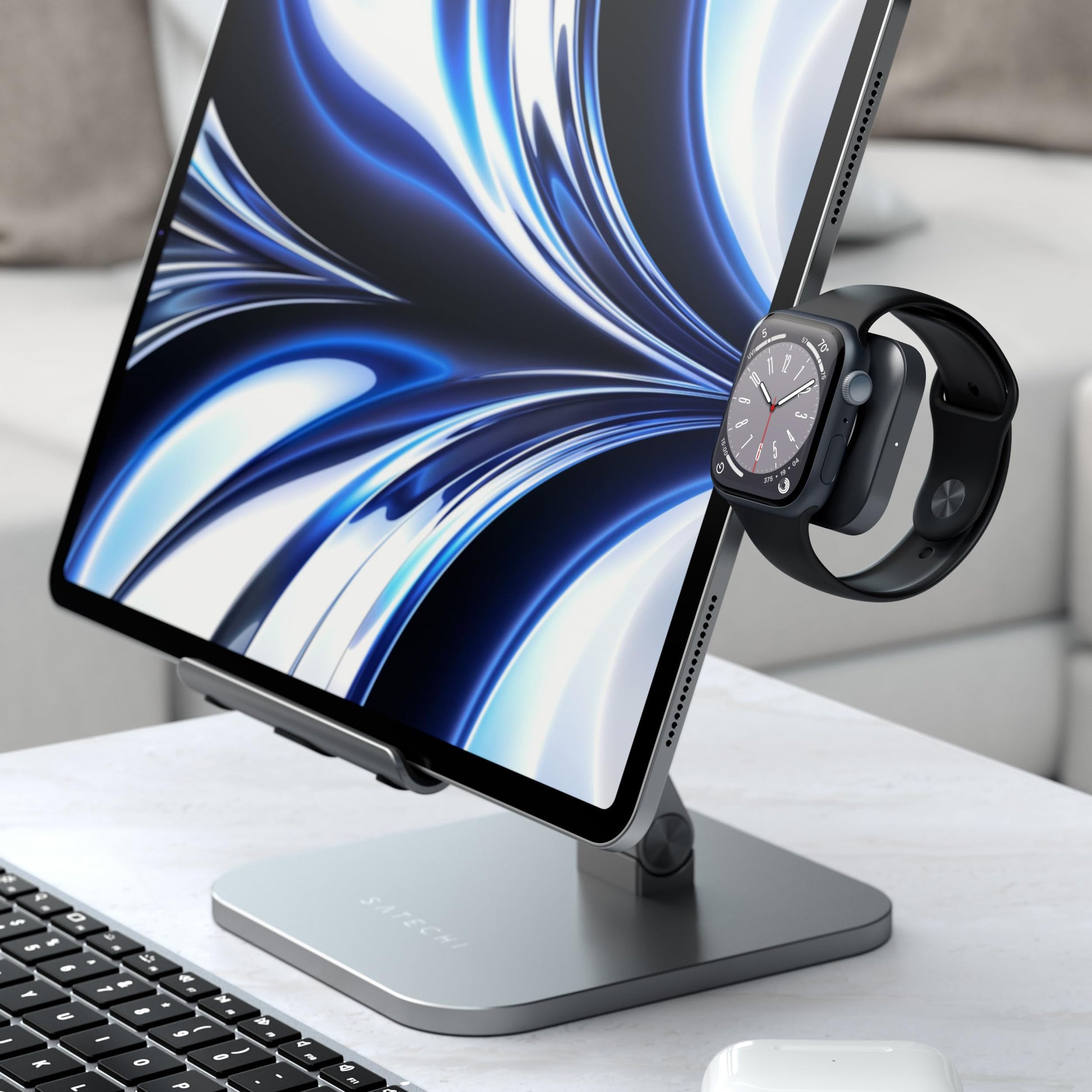 SATECHI Cargador para Apple Watch USB C [Certificado MFi] Cargador portátil para Reloj: Compatible con Apple Watch Ultra y SE (3-1), Apple Watch Series (11-1) y AirPods (3/2) (Cable no Incluido)