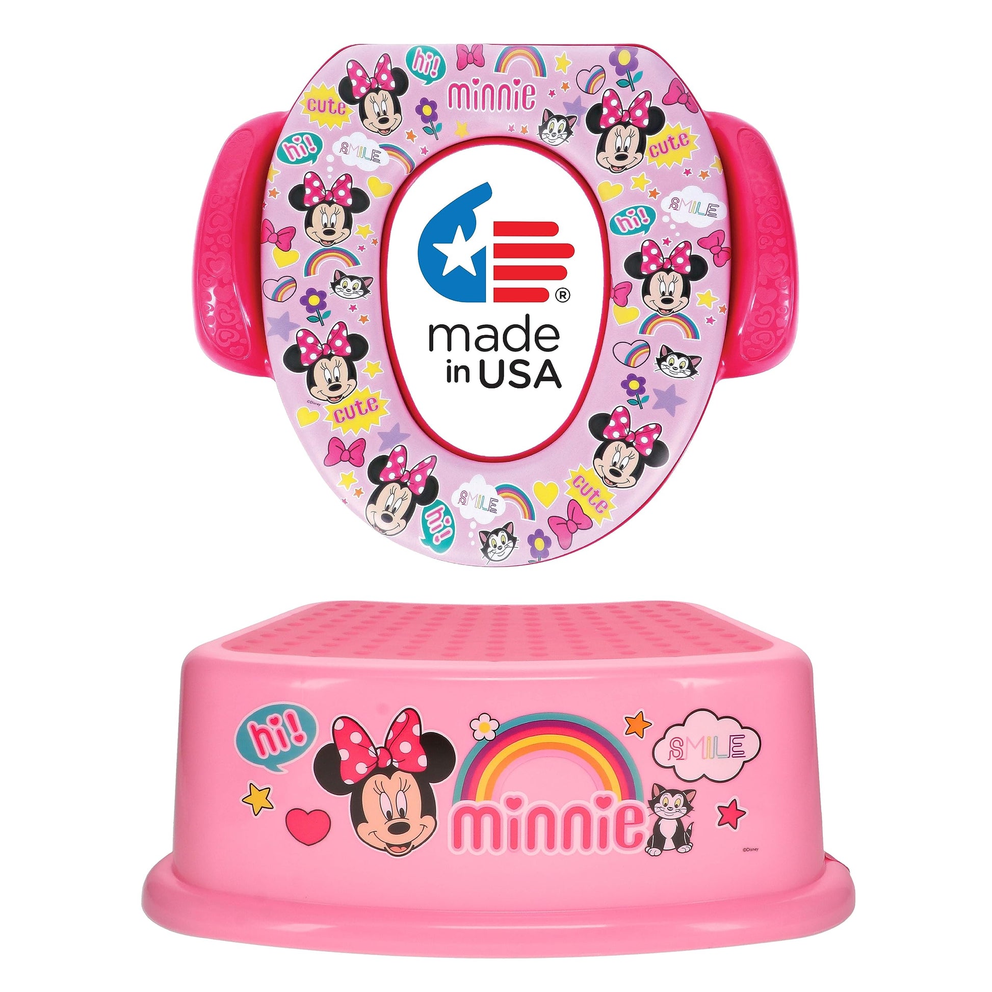 Disney Minnie Mouse "Smile" - Juego esencial de entrenamiento para ir al baño de 2 piezas