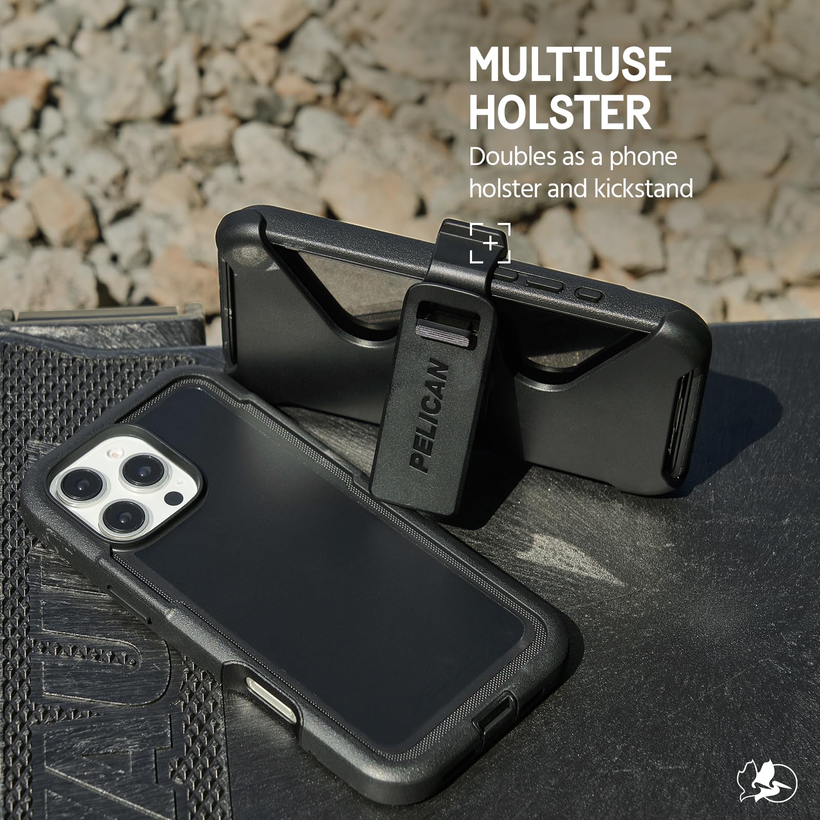 Funda Resistente Pelican Negro Compatible MagSafe Protección Grado Militar para iPhone 16 Pro