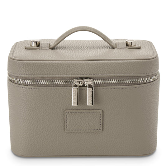 ETOILE - Mini Estuche De Tocador Elegante Organizador De Bolsa De Maquillaje De Viaje Con Divisores Extraíbles, Color Pebble