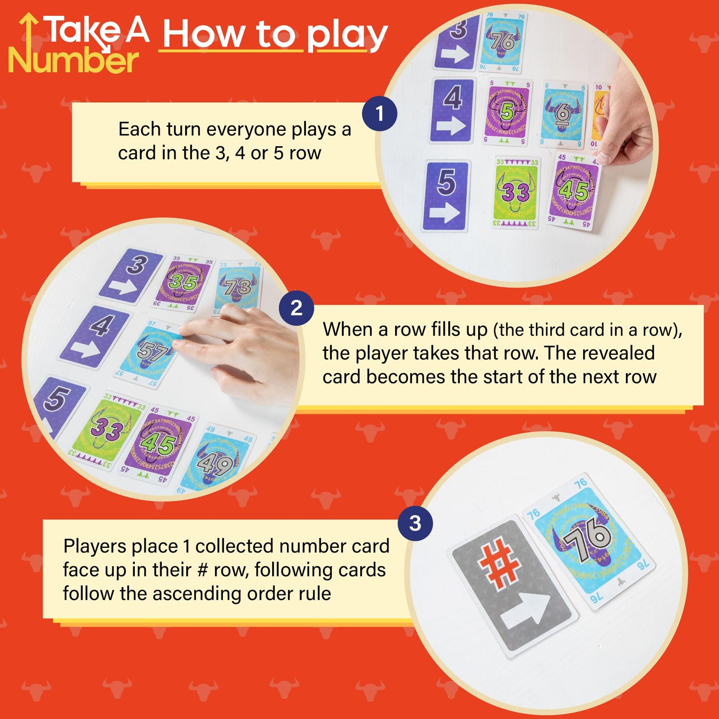 AMIGO Games Take 5 & Take a Number – Two Complete Games in One – Take 5 is The Classic 6 Nimmt & Take a Number también se Conoce como X Nimmt. - Juegos de Cartas clásicos para niños y Adultos de 8