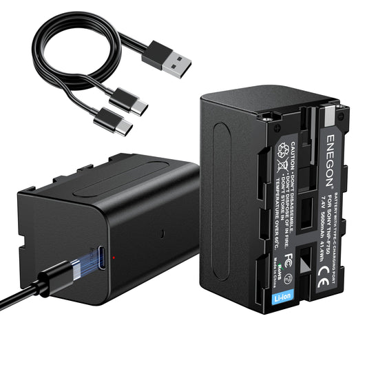 Baterías de Repuesto ENEOGN USB-C de 5600mAh Compatibles con Sony para Cámara