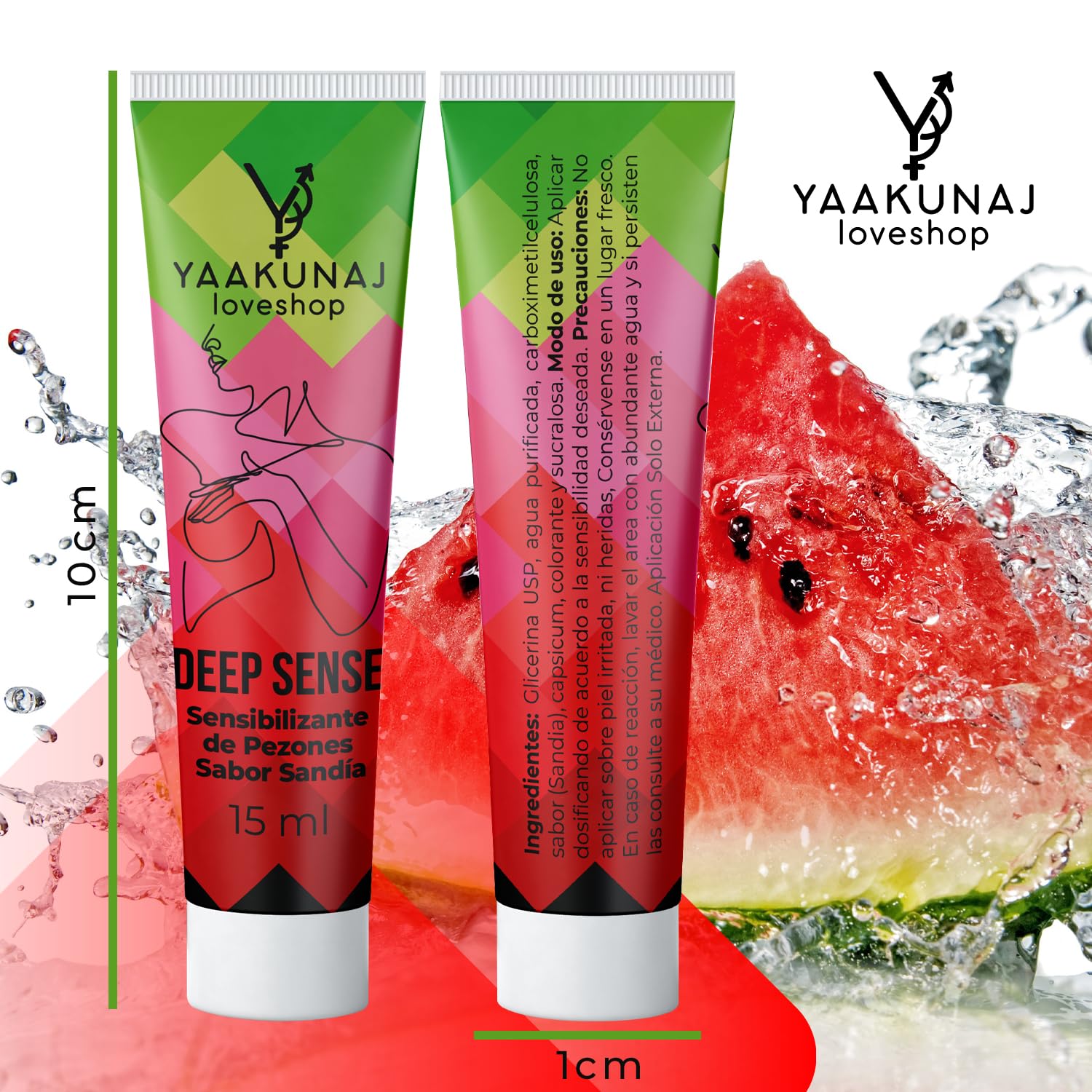 Lubricante Sensibilizante YAAKUNAJ LOVESHOP Sandía para Pezones 15ml