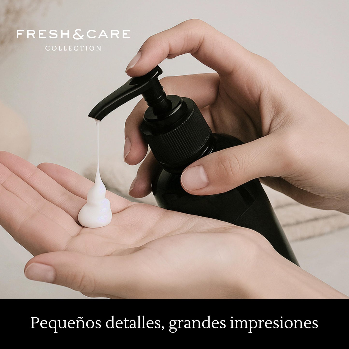 FRESH & CARE COLLECTION | Kit de Amenidades Hoteleras – Spiced Sandalwood & Tonka – Set de Jabón y Crema para Hoteles, Airbnb y Spa. 355ml