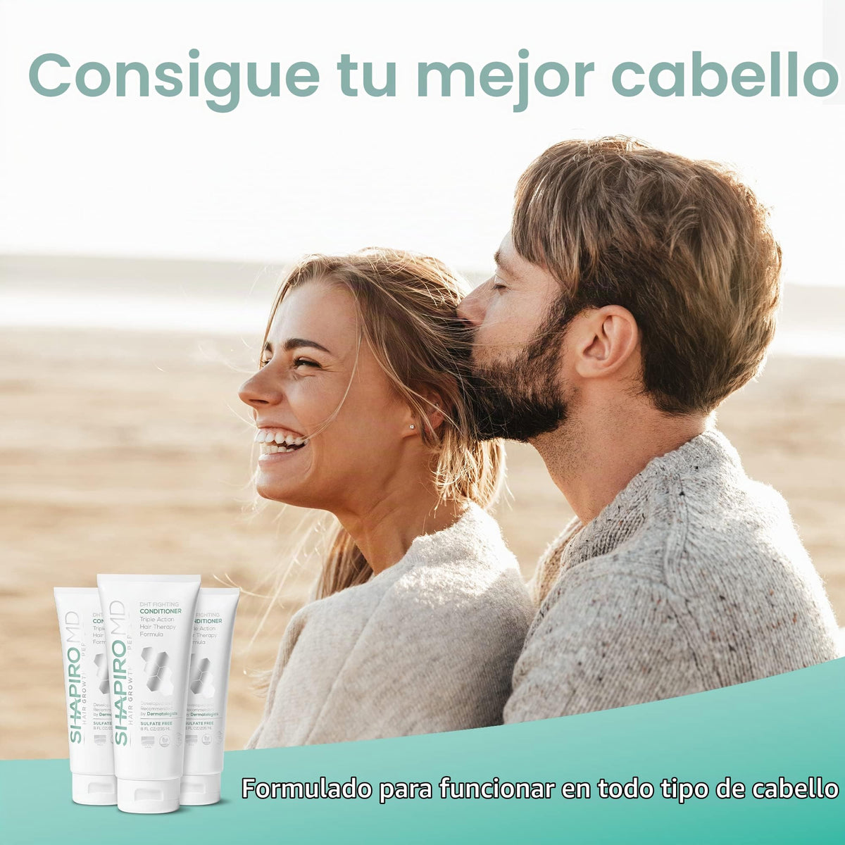 Acondicionador Shapiro MD Natural Marrón con Bloqueadores DHT Poderosos para Cabello Más Grueso y Saludable