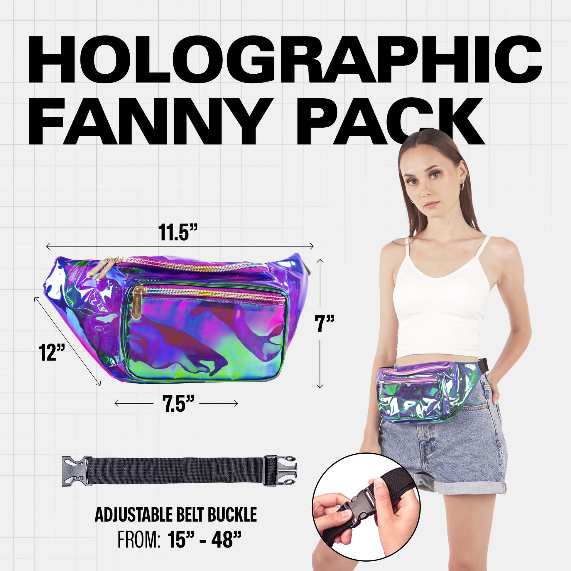 Riñonera Impermeable Transparente Morado Manos Libres para Hombre o Mujer