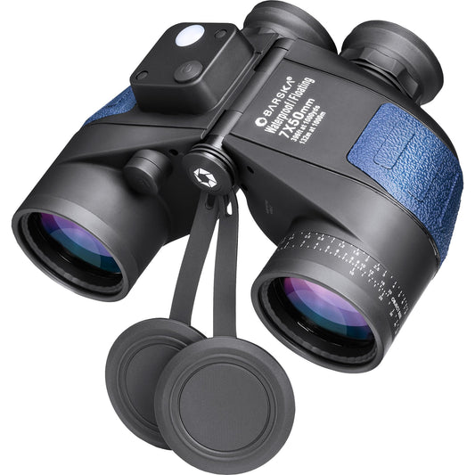 Barska AB10798 Deep Sea 7x50 Waterproof Floating Binocular with Internal Rangefinder & Compass