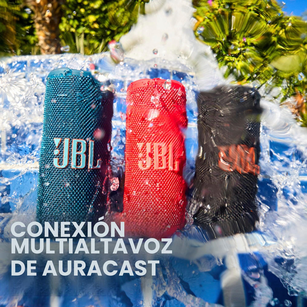 Altavoz Bluetooth JBL Grip morado impermeable y a prueba de polvo con luz ambiental (reacondicionado)
