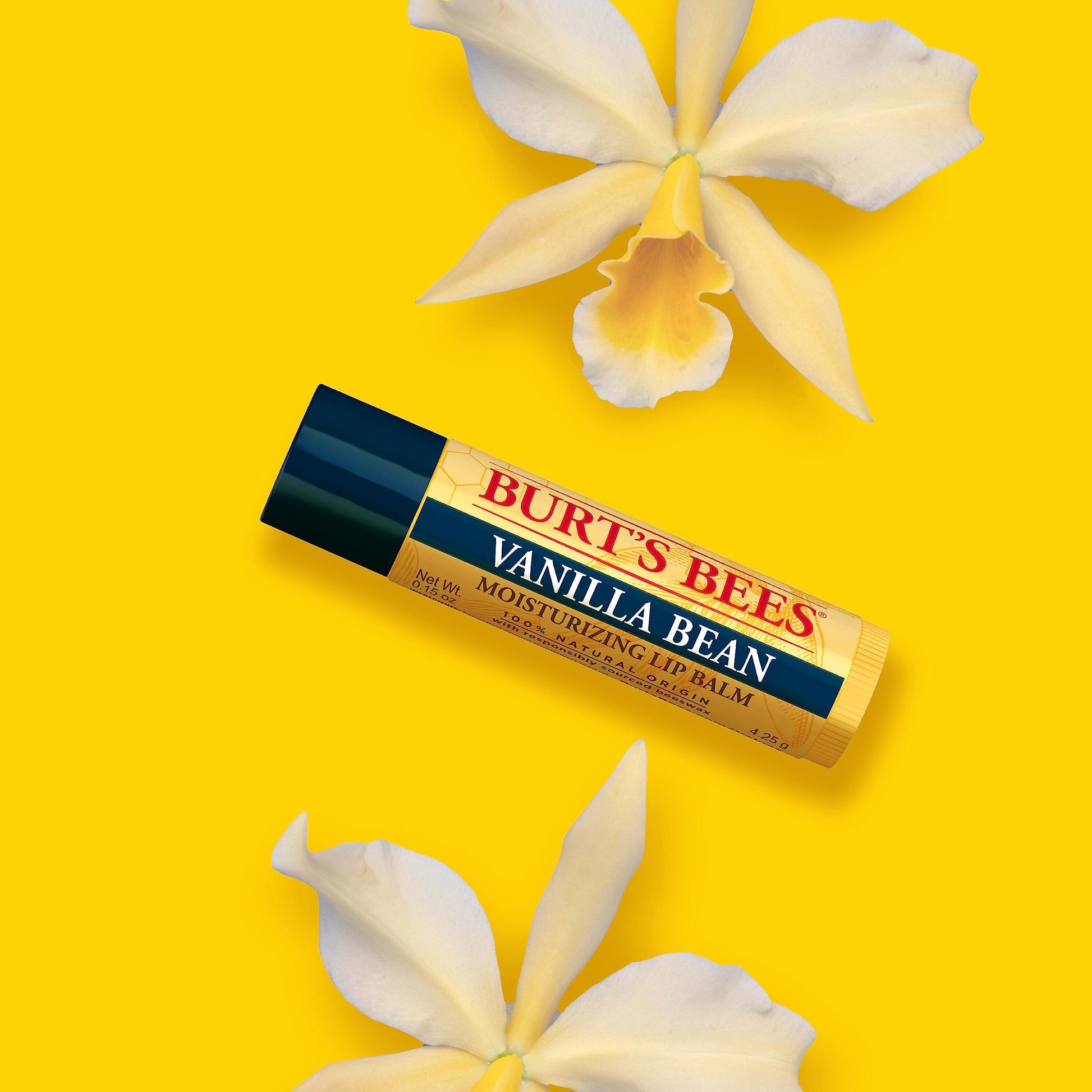Burt’s Bees Lip Balm, Vanilla Bean Tube, 0.15 Ounce