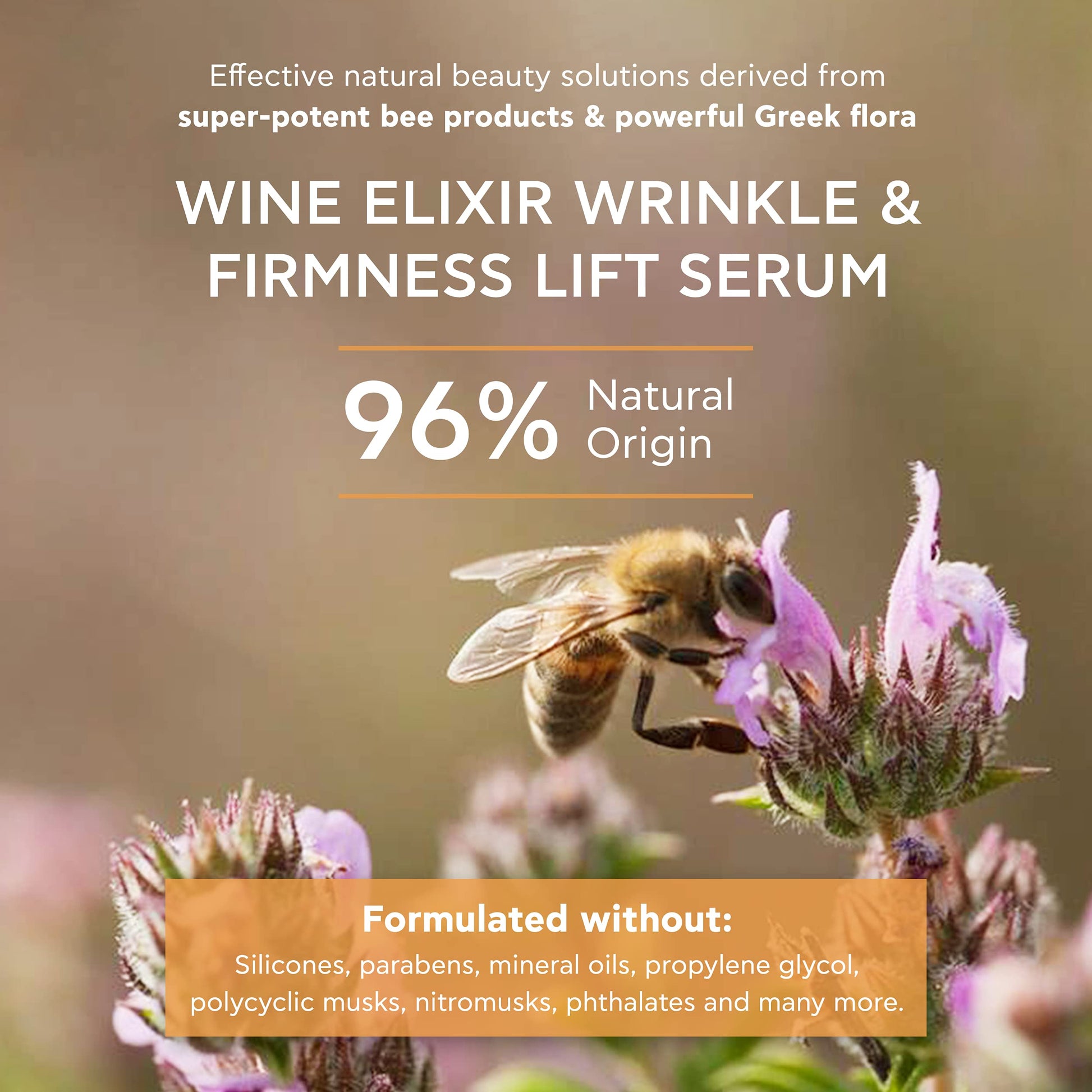 APIVITA Wine Elixir Wrinkle & Firmness Lift Serum 1.01 fl.oz. | Loción antienvejecimiento para reducir las arrugas y la piel firme