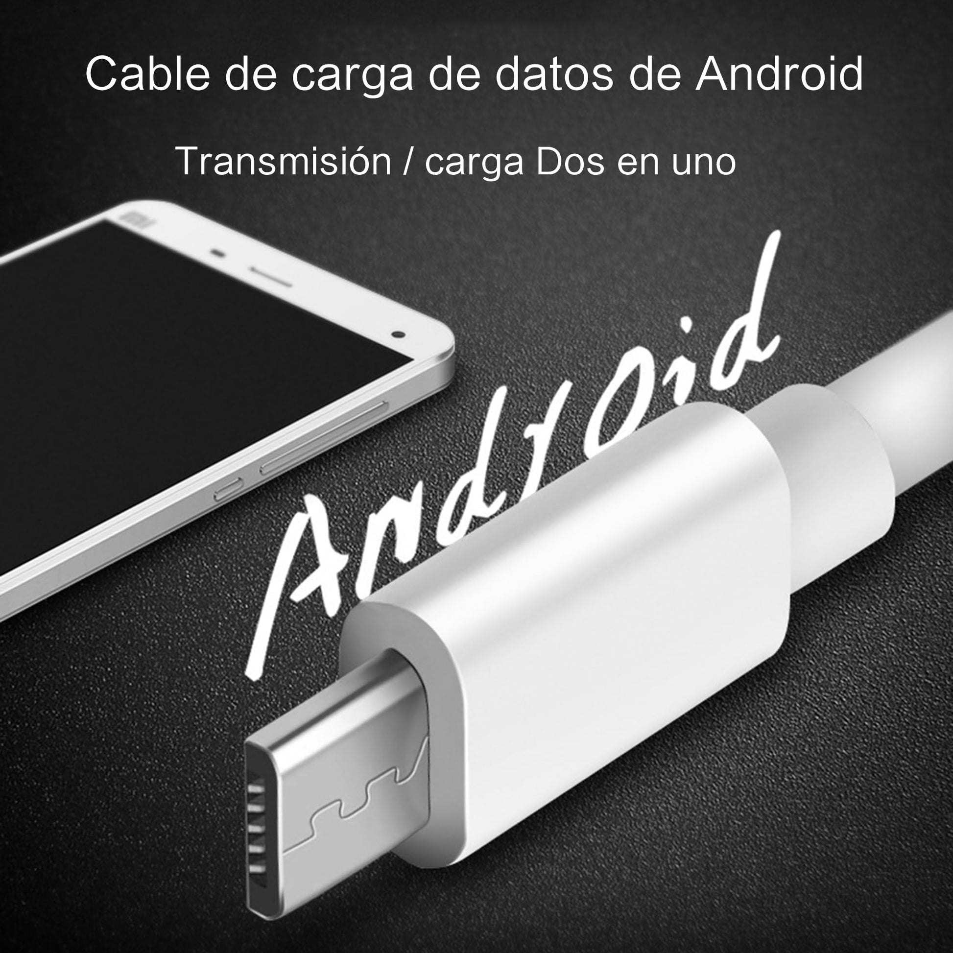 Cable USB Micro Mornwell Blanco Carga Rápida Compatible con Galaxy S7 S6 Edge S5 Note 5 4 Xiaomi Redmi Huawei Kindle PS4 HTC LG Nokia Motorola Tablets