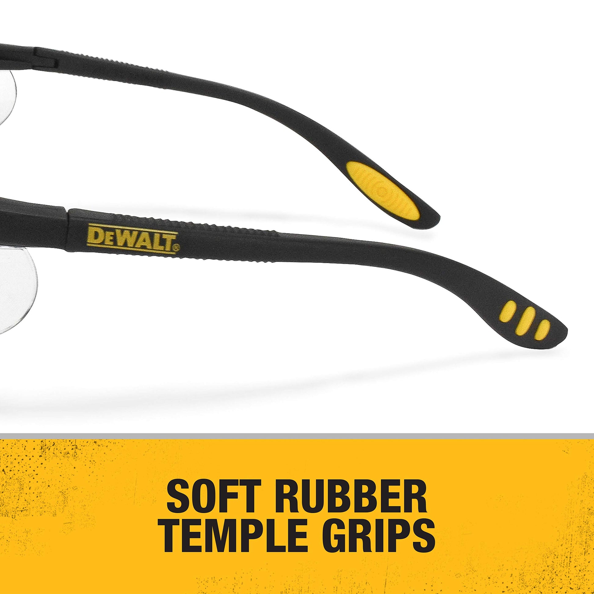 DEWALT DPG59-125C Refuerzo Rx-Bifocal 2.5 Lente transparente de alto rendimiento anteojos de seguridad protectoras con patillas de goma y funda protectora para anteojos
