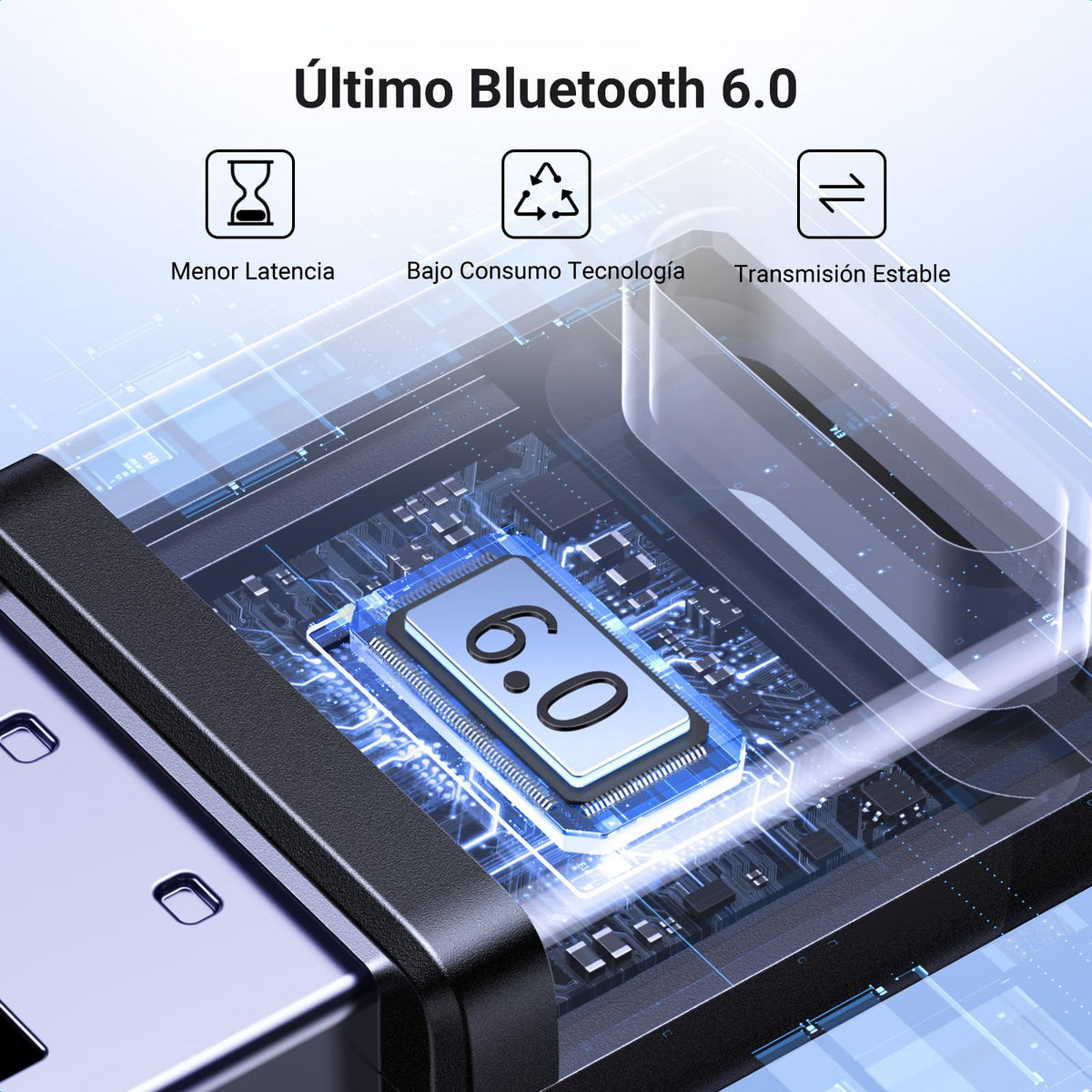 Adaptador Bluetooth USB UGREEN Compatible Windows 11 10 8.1 7