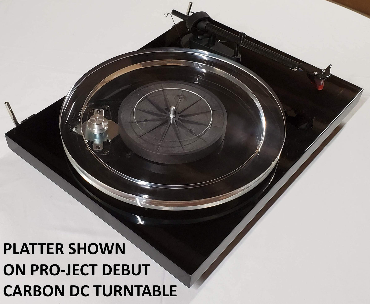 SUPREMETECH Plato acrílico para Pro-Ject Debut DC/EVO/Pro, T1, 1Xpression, Music salón MMF-2.1/2.2/2.3/3.3/5.1/5.1se/5.3/5.3se, Angels Horn, y Crosley C6 (Transparente)