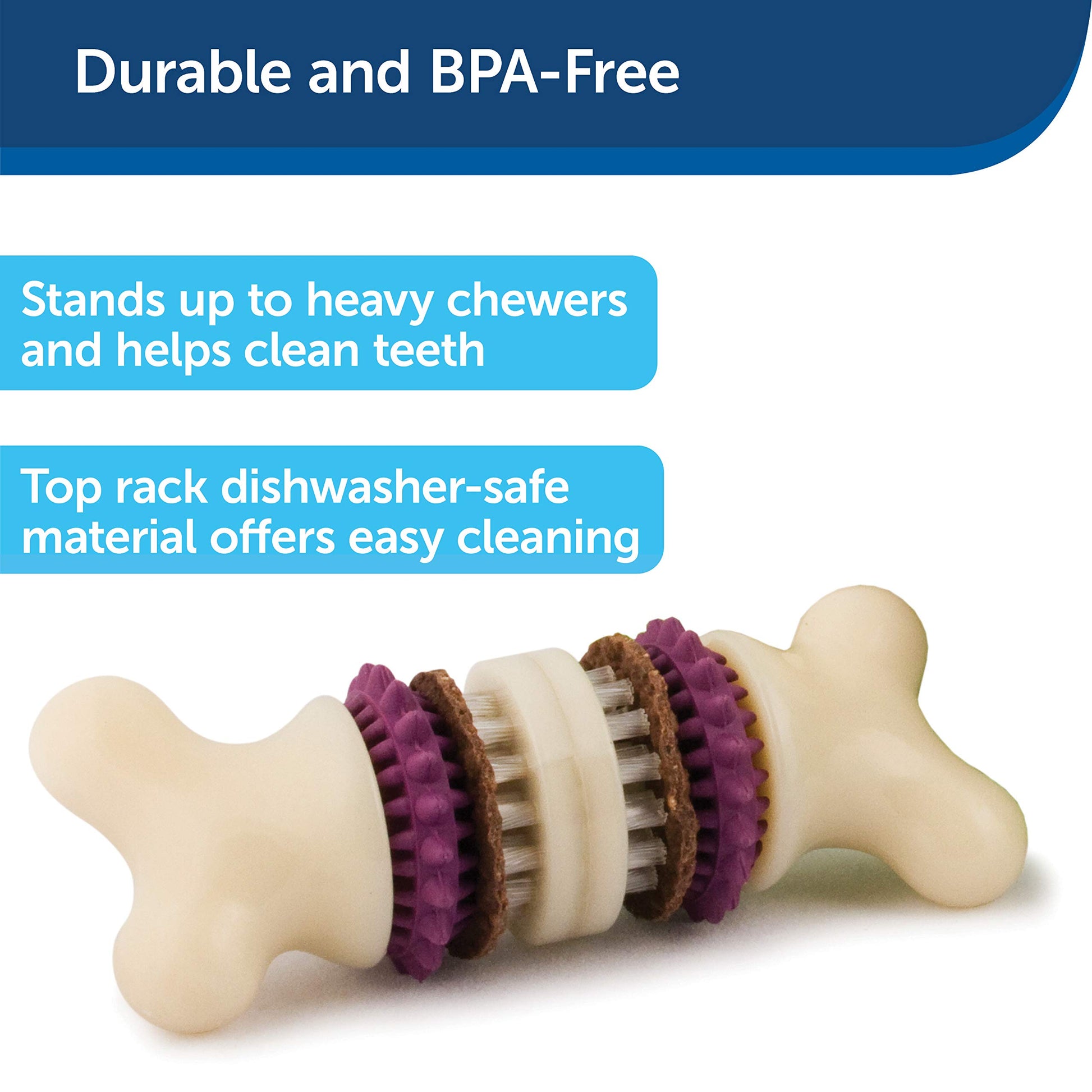 PetSafe Busy Buddy Bristle Bone Juguete para Perro, Extra pequeño