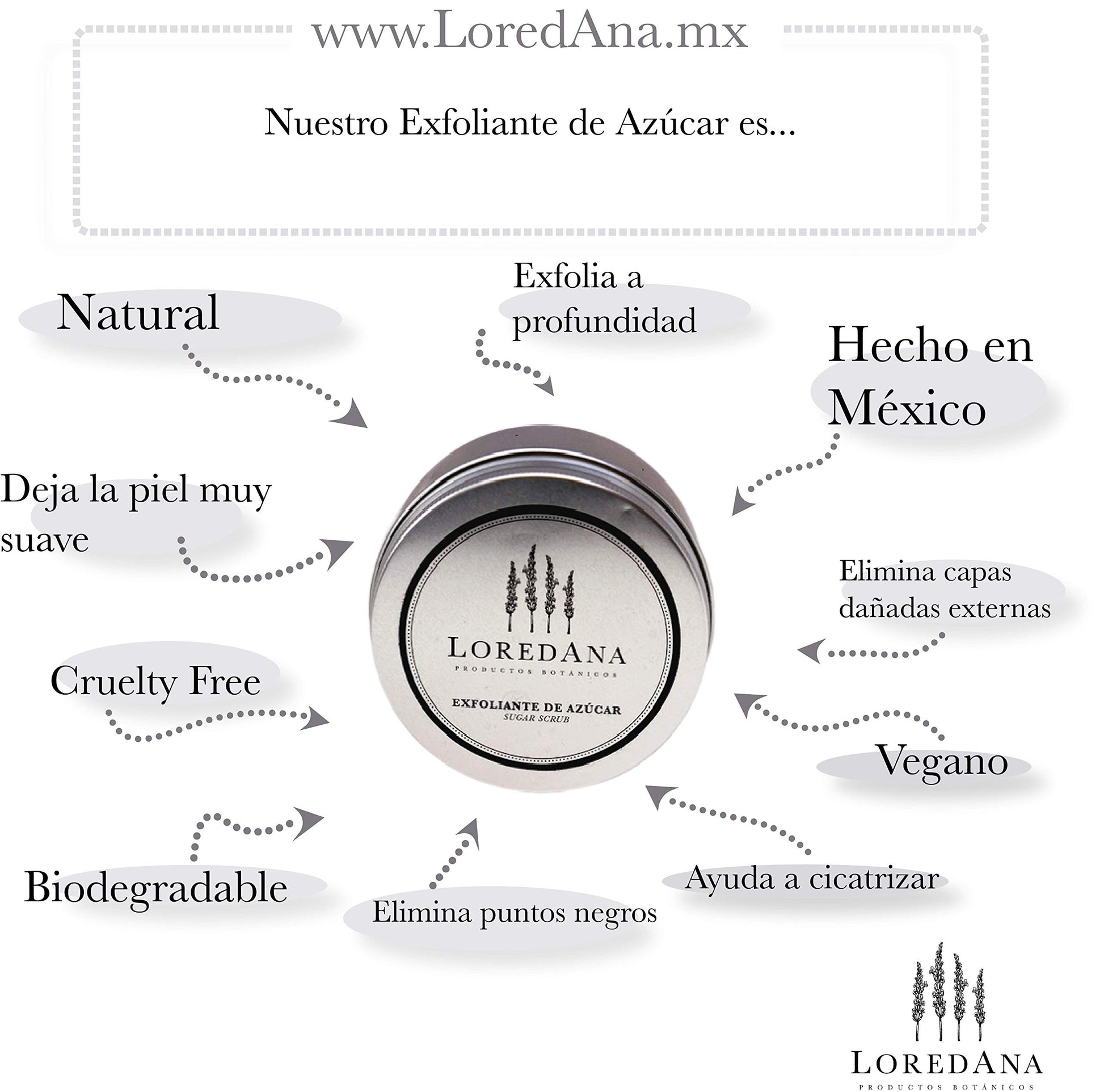 LOREDANA | Exfoliante de azúcar | Piel suave y uniforme | Capacidad 250 gr | Disfruta de una piel suave y uniforme con este exfoliante de azúcar que elimina suavemente las impurezas, dejando tu piel radiante y renovada.
