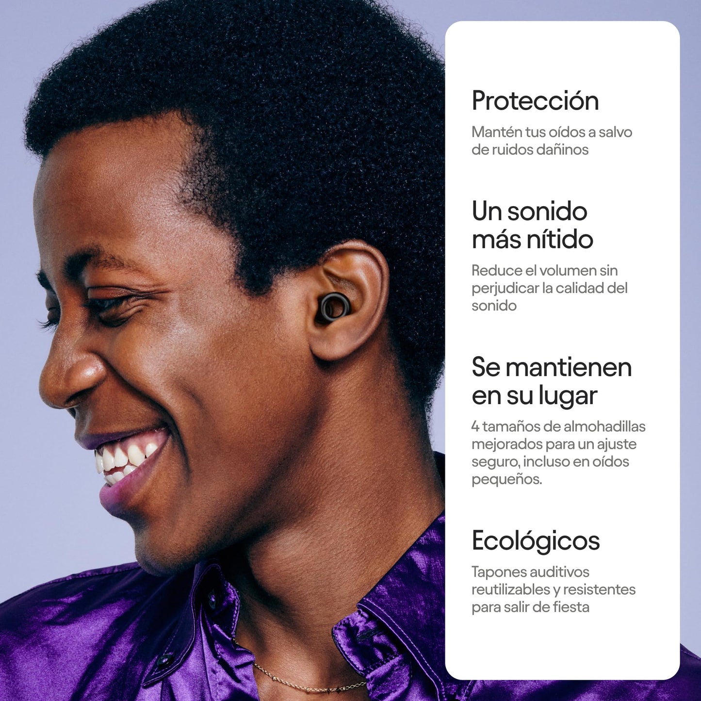 Loop Experience 2 Tapones auditivos – Protección auditiva certificada para conciertos y festivales, eventos en vivo, deportes, DJ y vida nocturna – Tapones auditivos con reducción de ruido de 17 dB
